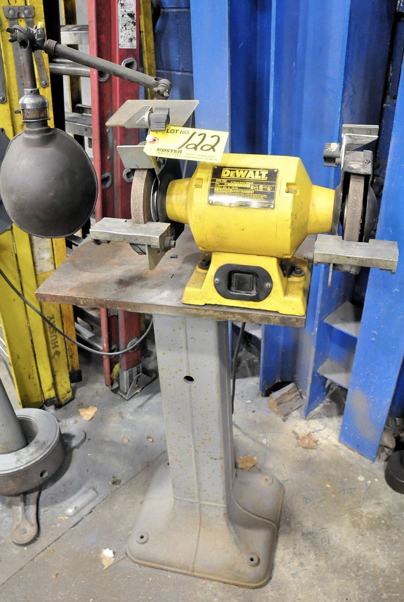 DeWalt Mdl. DW756 6" x 1/2-HP Double End Pedestal Type Grinder, S/N: 12-YL1013 (2007)