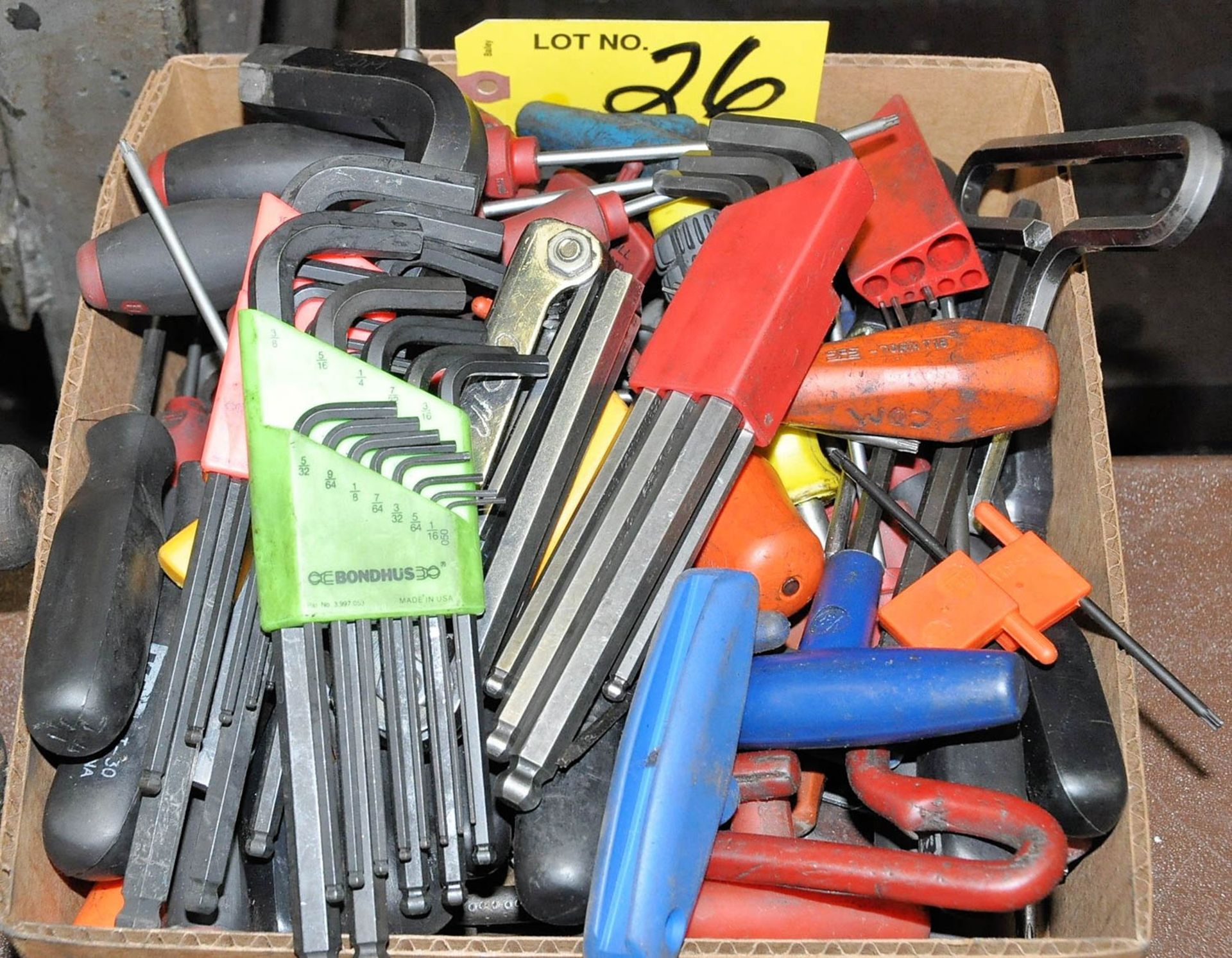 Lot of T-Handle Allen and Torx Wrenches in Box