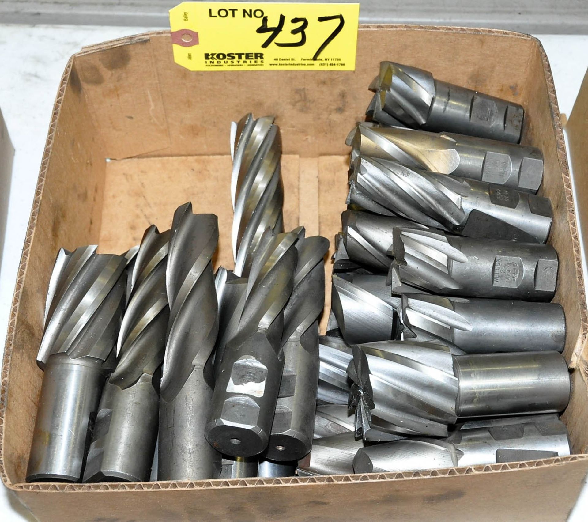 Lot of Single End Mills in Box