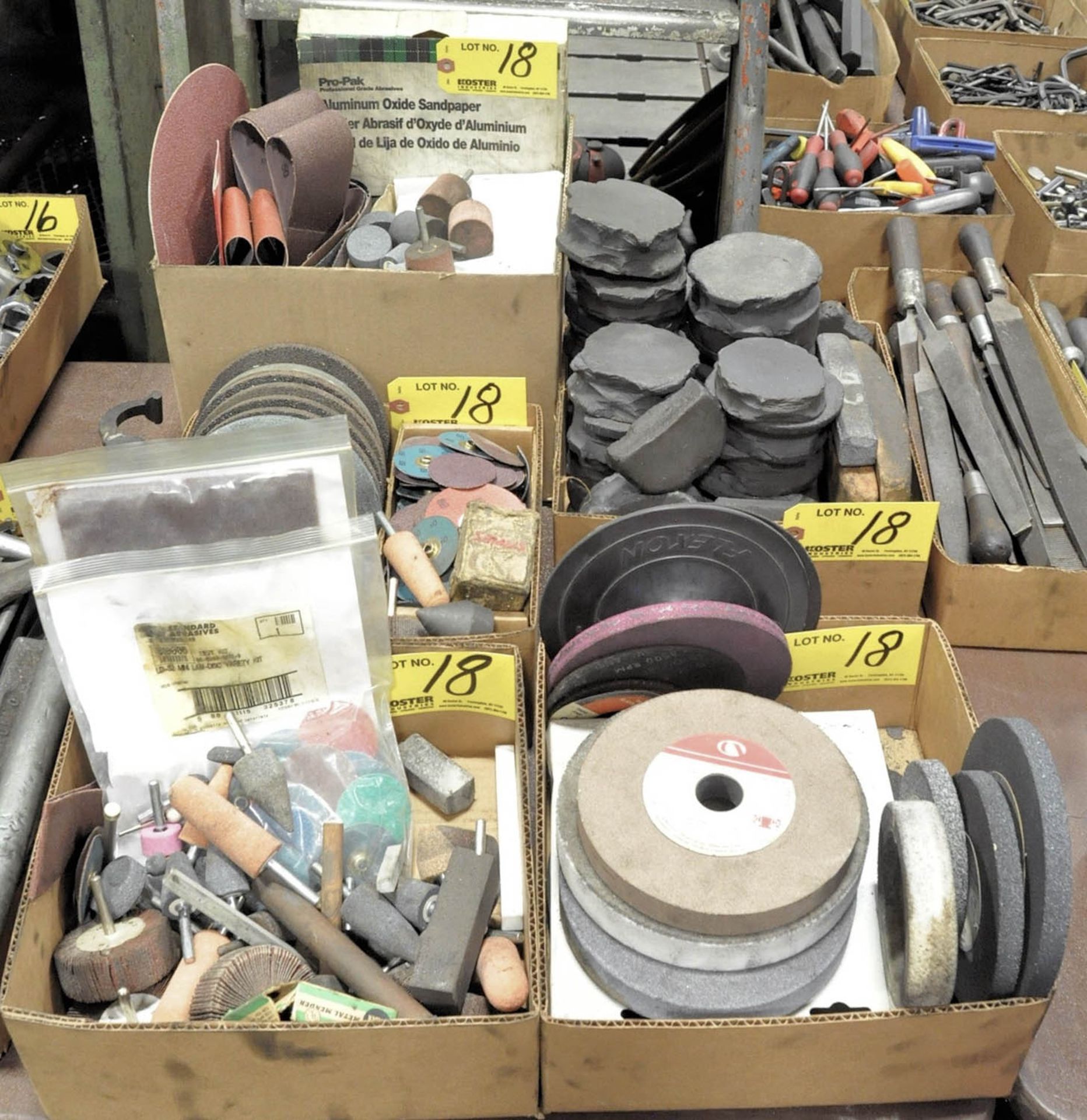 Lot of Sanding and Grinding Supplies in (5) Boxes