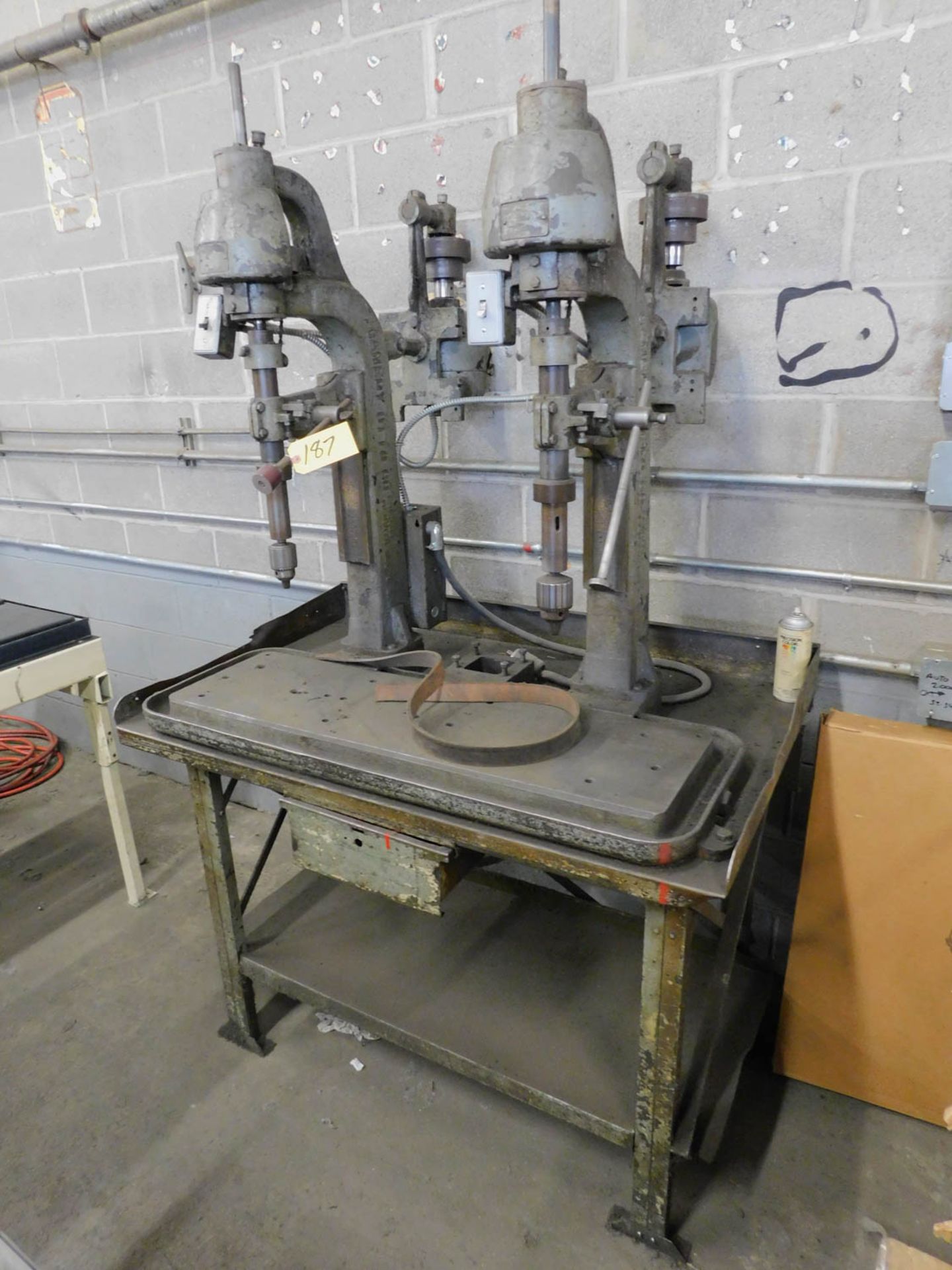 [2] CANNEDY OTTO HEAD GANG DRILL PRESS, 18", WITH 40" X 12" TABLE