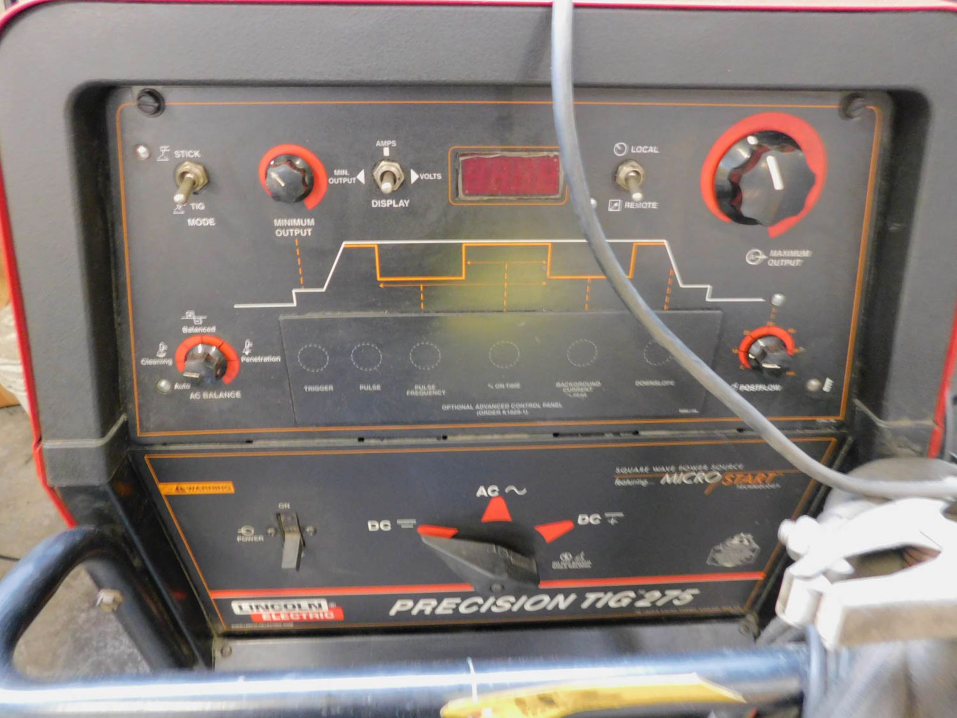 LINCOLN ELECTRIC PRECISION TIG 275 WELDER, S/N: U1020708407 (NO TANK) - Image 2 of 2