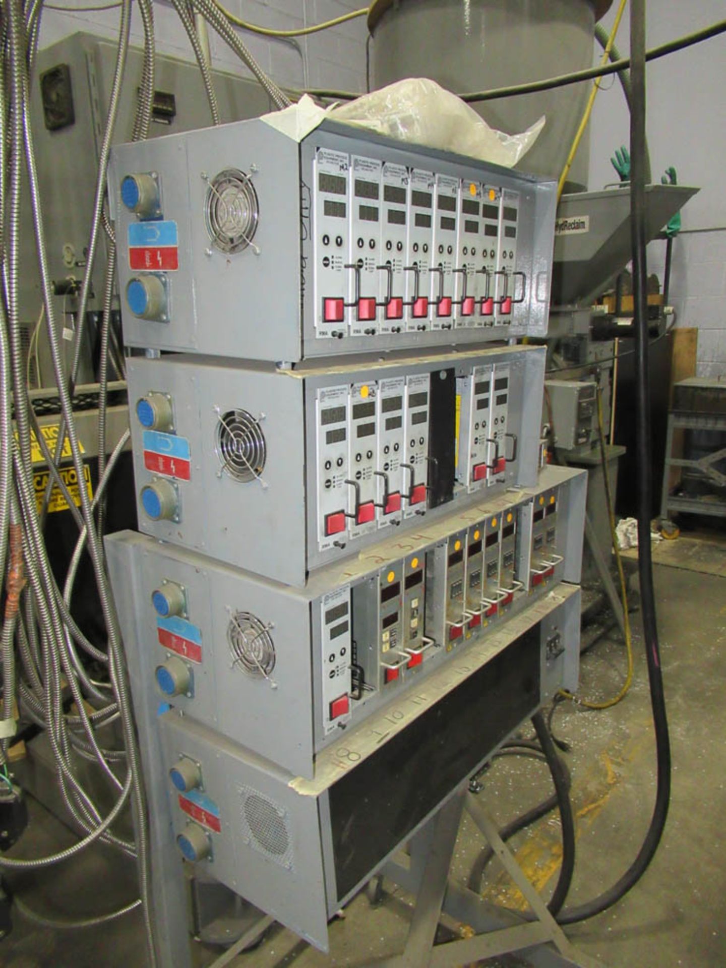 3" POLYTECH (FLENDER) MDL. 3-24-60 EXTRUDER, DIGITAL TEMPERATURE CONTROLS, HOPPER - Image 3 of 8