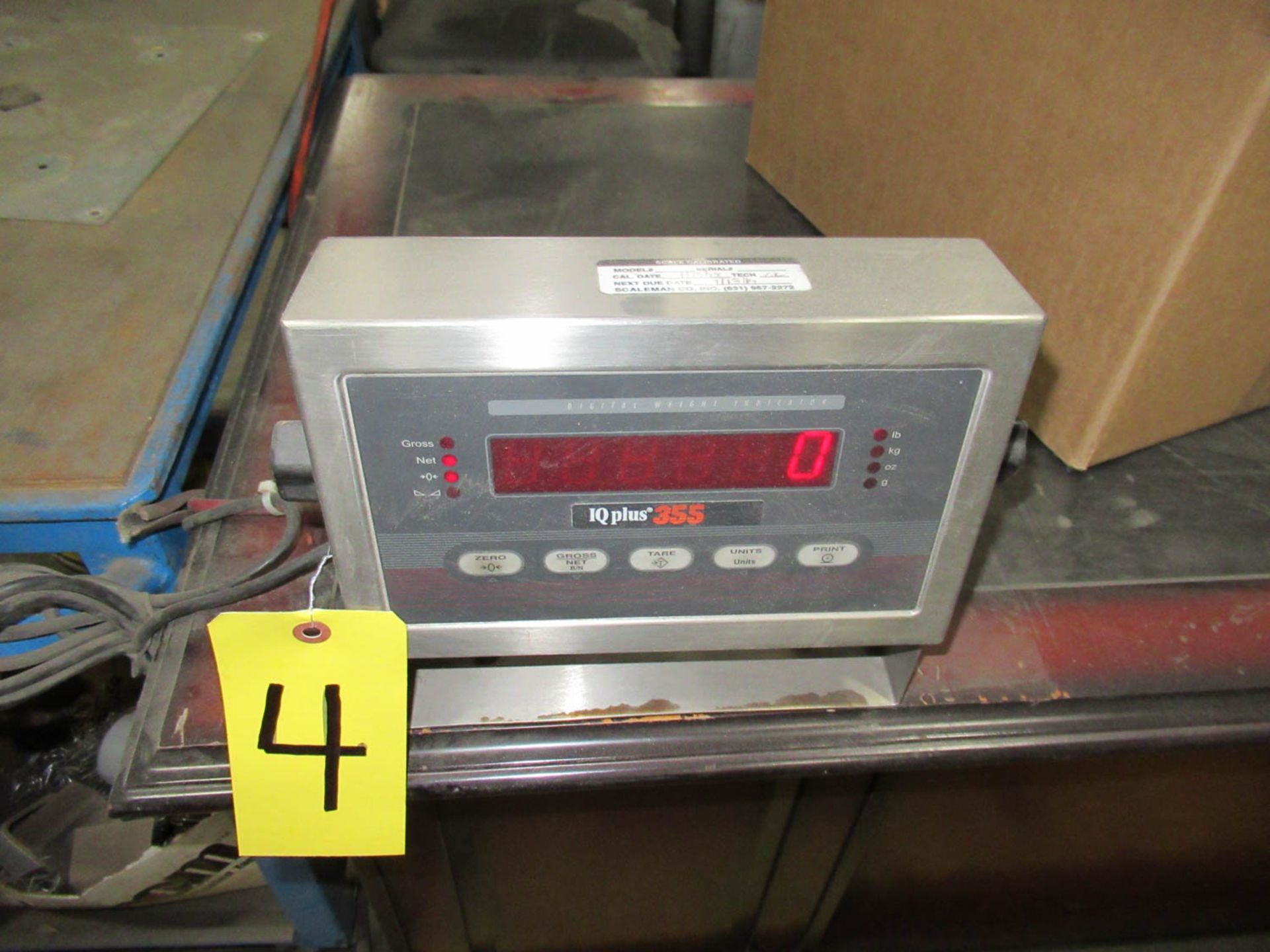 RICE LAKE IQ PLUS DIGITAL FLOOR SCALE, 5000# CAPACITY, 48" X 48" DIAMOND PLATE PLATFORM, RICE LAKE - Image 3 of 3