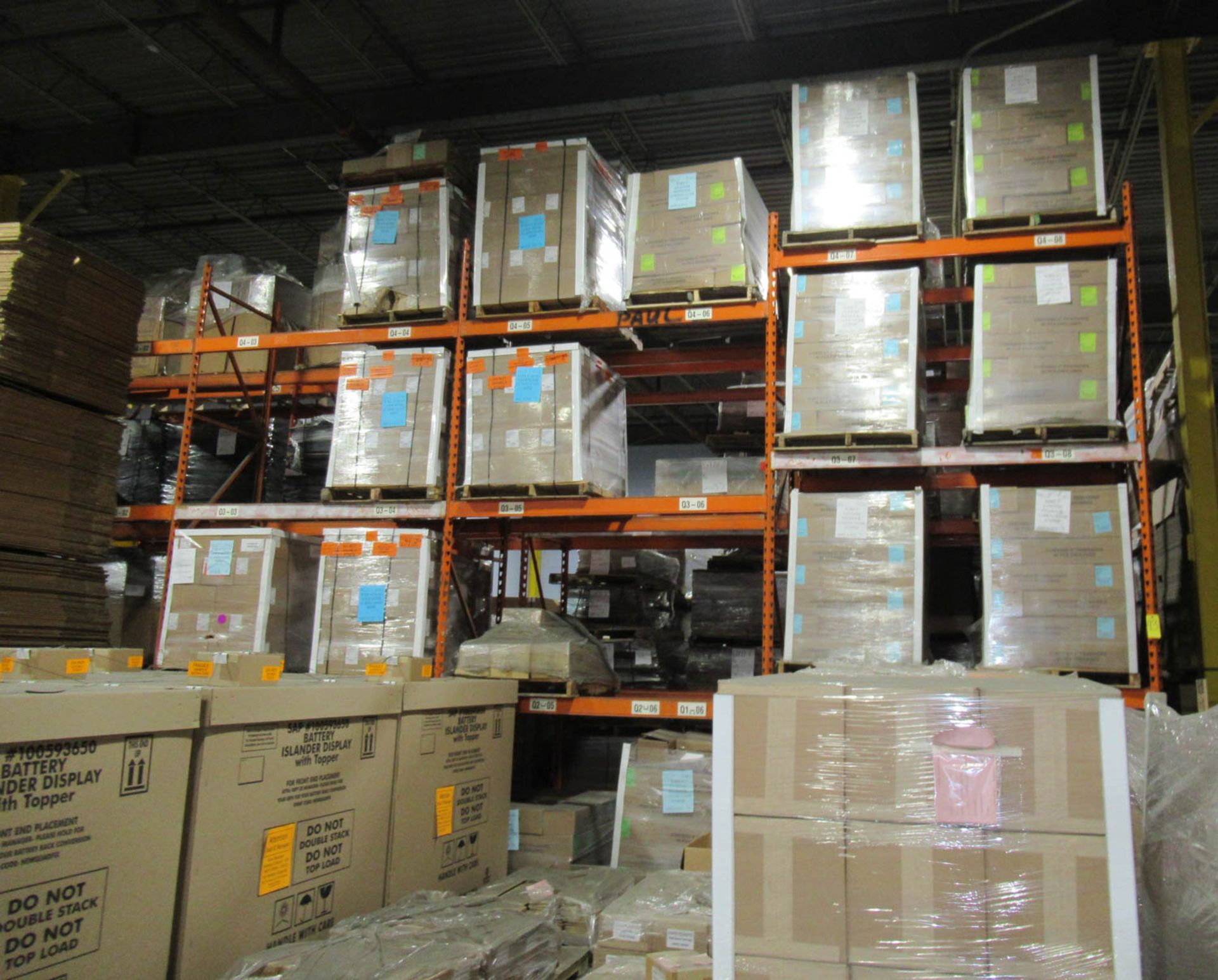 (12) SECTIONS OF HEAVY DUTY PALLET RACKING INCLUDING: (15) UPRIGHTS, APPROXIMATELY (62) CROSS