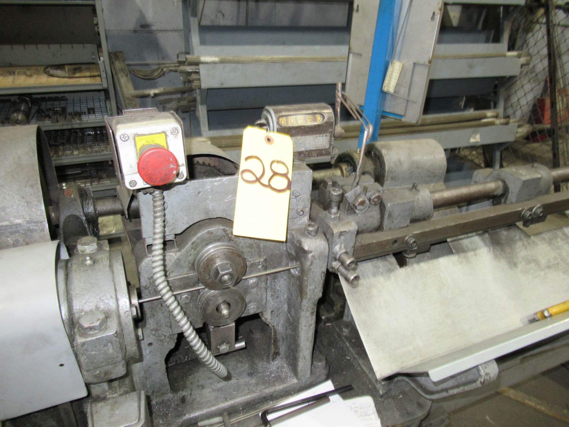 SHUSTER MDL. AWS&C WIRE STRAIGHTENER AND CUT-OFF, 7' RUN-OUT, WITH ASSORTED DIES, S/N: 1A-112 - Image 3 of 6