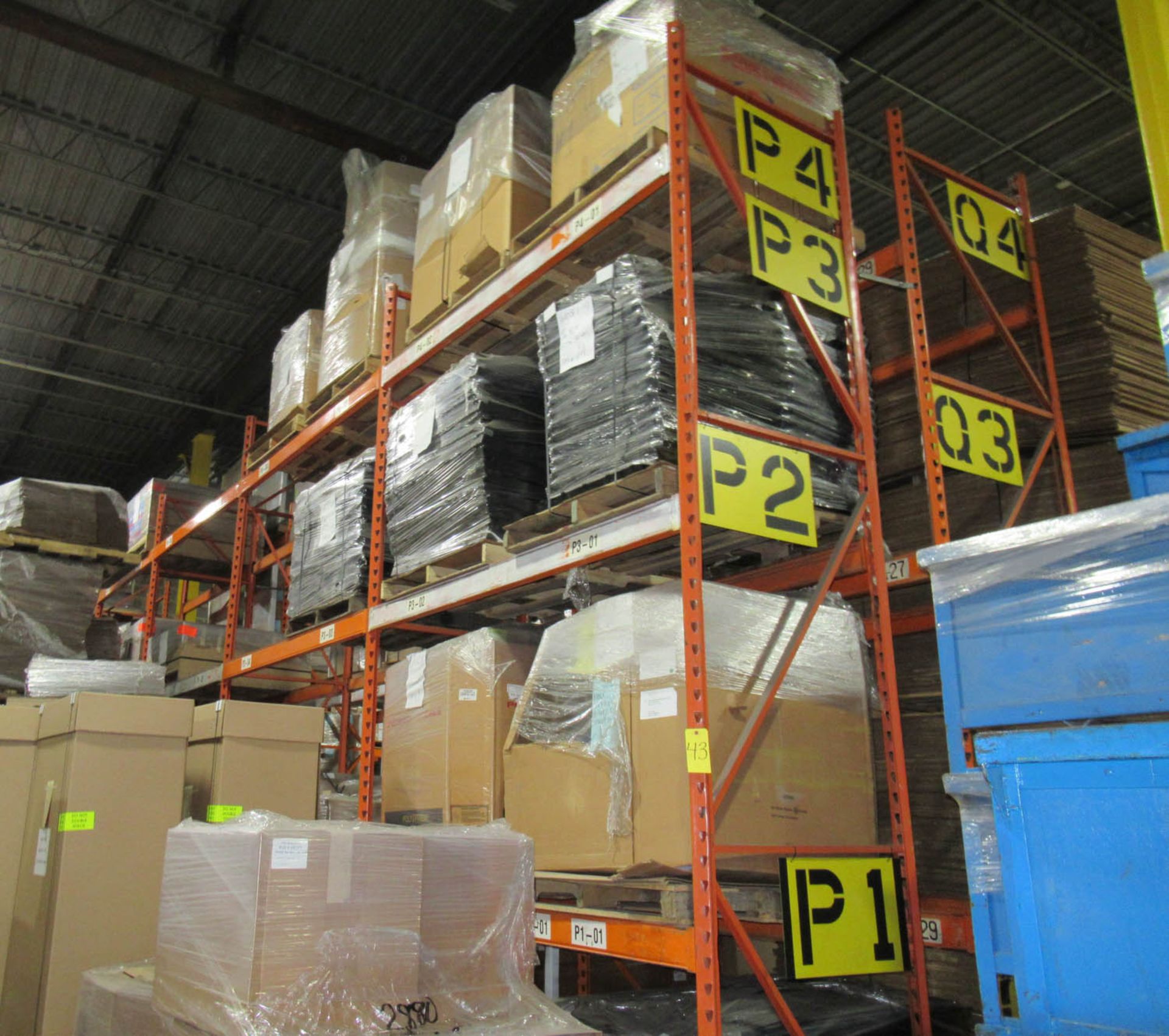 (12) SECTIONS OF HEAVY DUTY PALLET RACKING INCLUDING: (15) UPRIGHTS, APPROXIMATELY (62) CROSS - Image 2 of 3