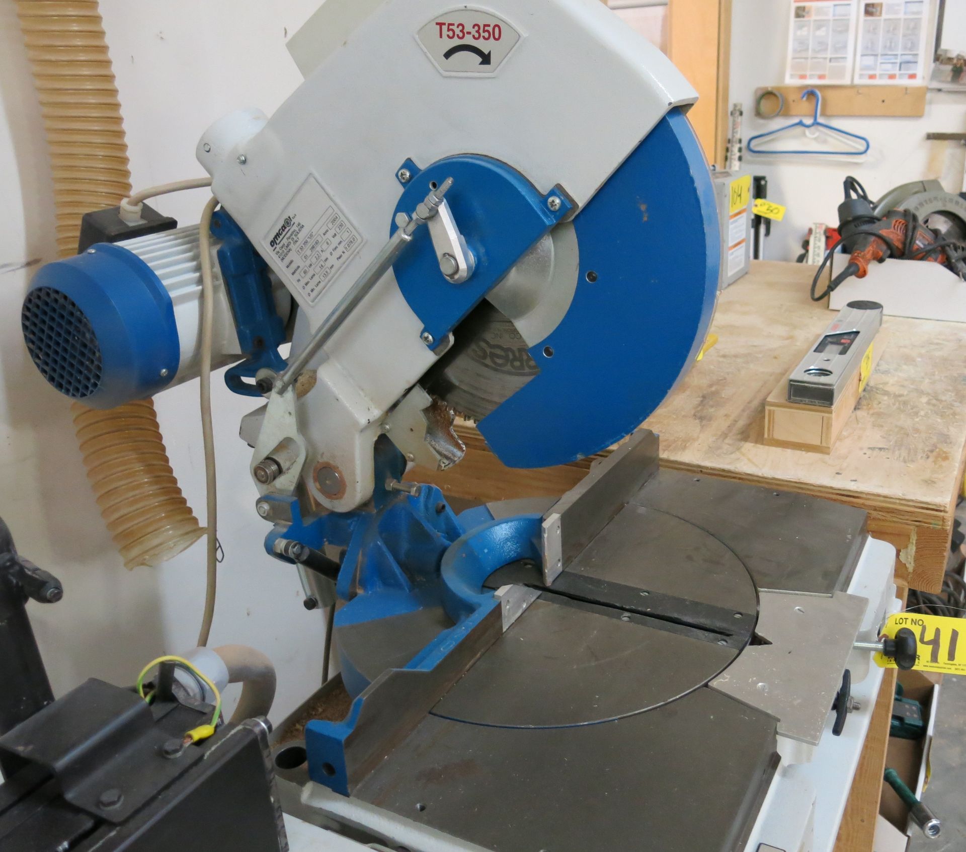 (1) OMGA MDL. T53 350 12" MITER SAW, WITH OMGA MDL. EP4000SX 15 FT. FINE POSITIONING SYSTEM WITH - Image 3 of 7
