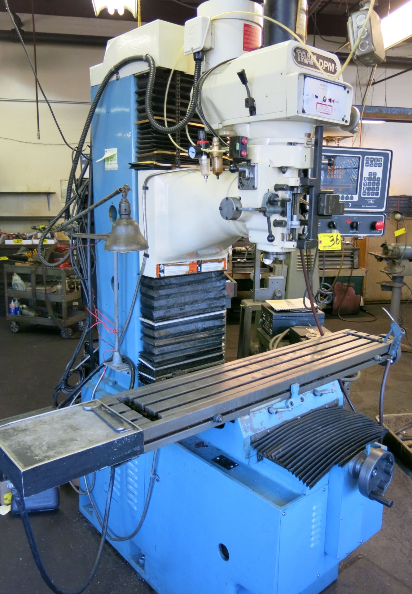 (1) TRAK CNC 3-AXIS VERTICAL MILLING MACHINE WITH APPROXIMATELY 50" T-SLOT TABLE, KURT POWER LOCK - Image 2 of 6