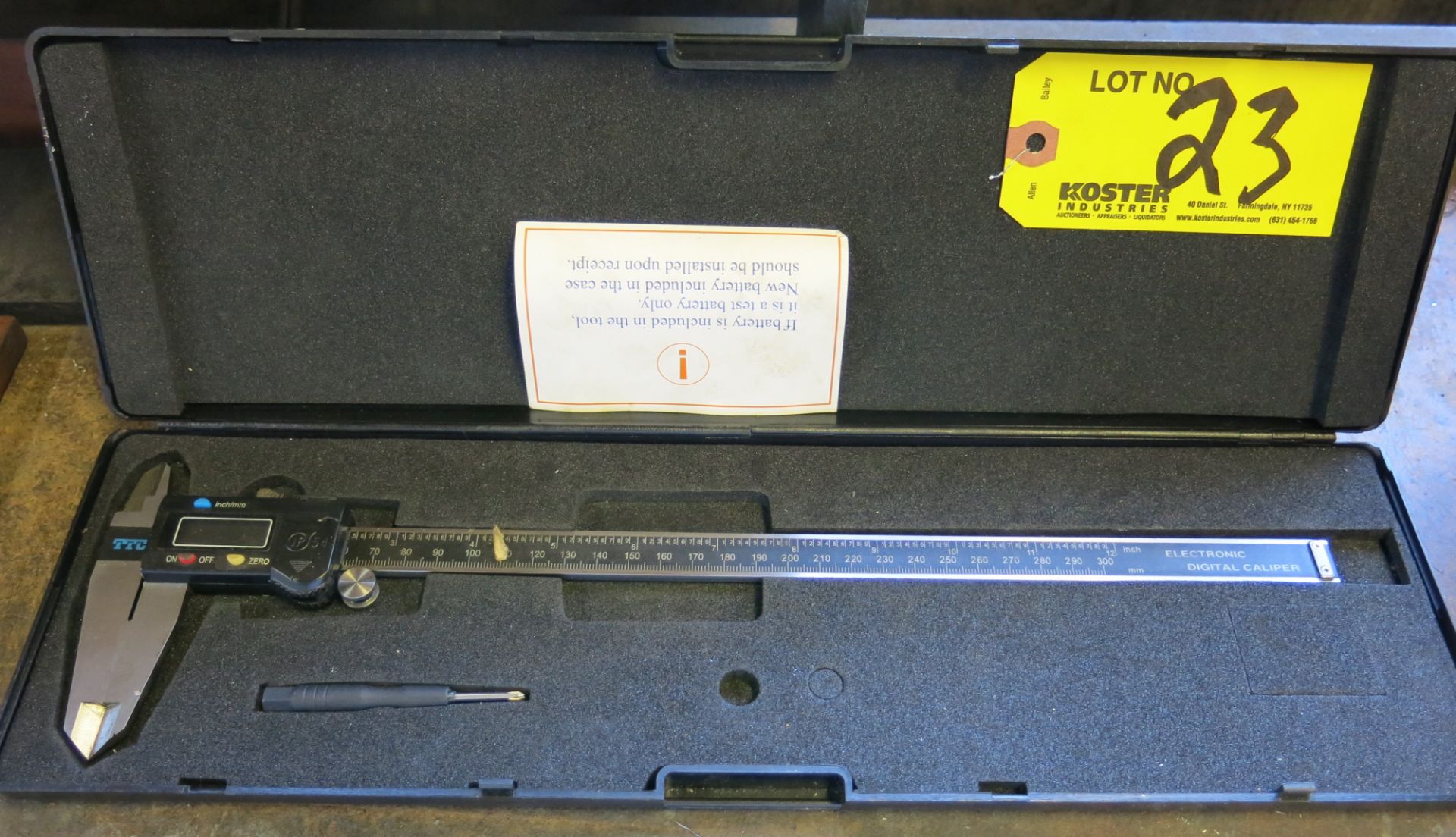 (1) TTC 12" DIGITAL CALIPER