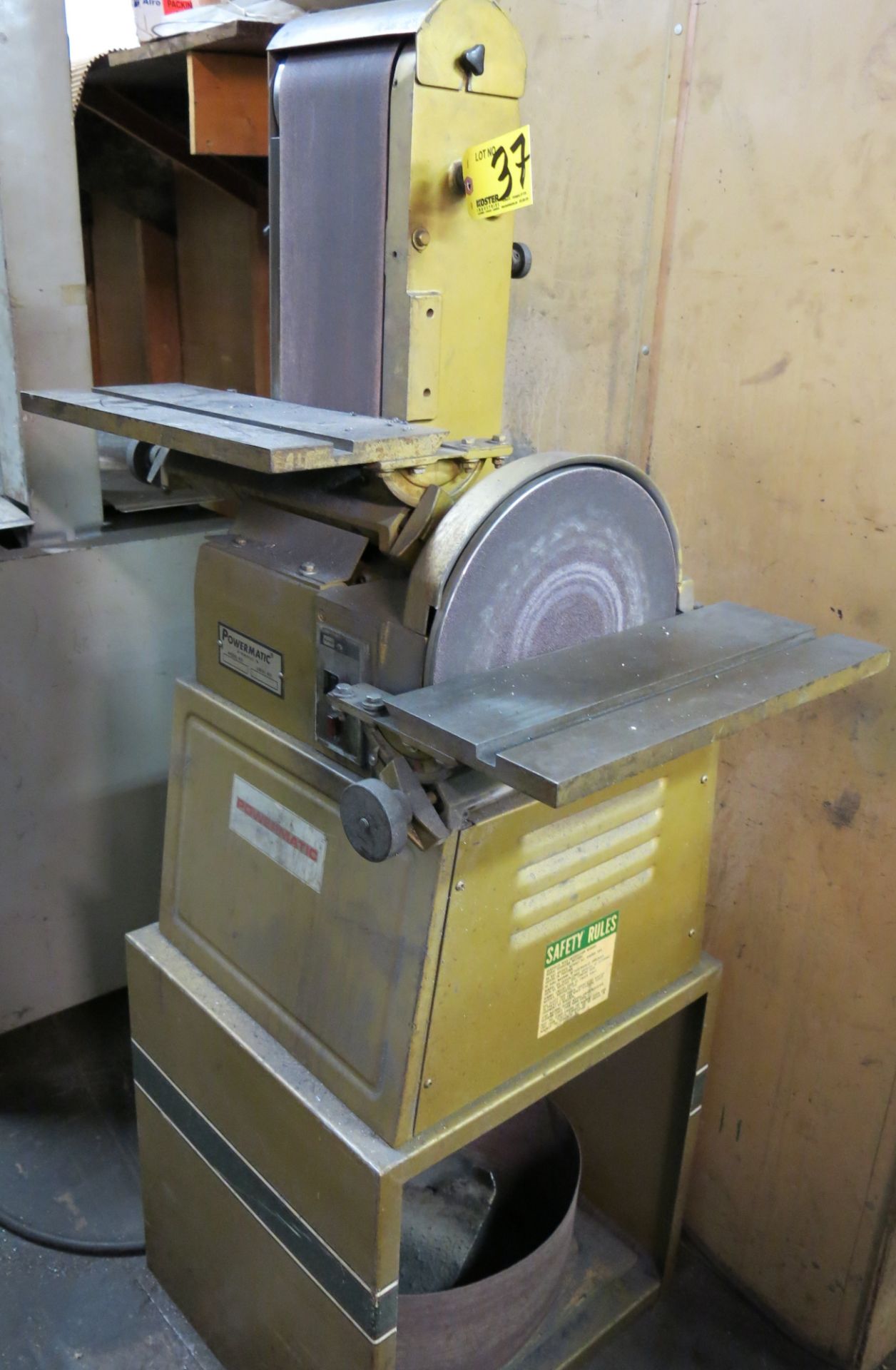 (1) POWERMATIC MDL. 30B 6" BELT 12" DISC SANDER WITH ADJUSTABLE ANGLED TABLES S/N: 88307008 - Image 2 of 3