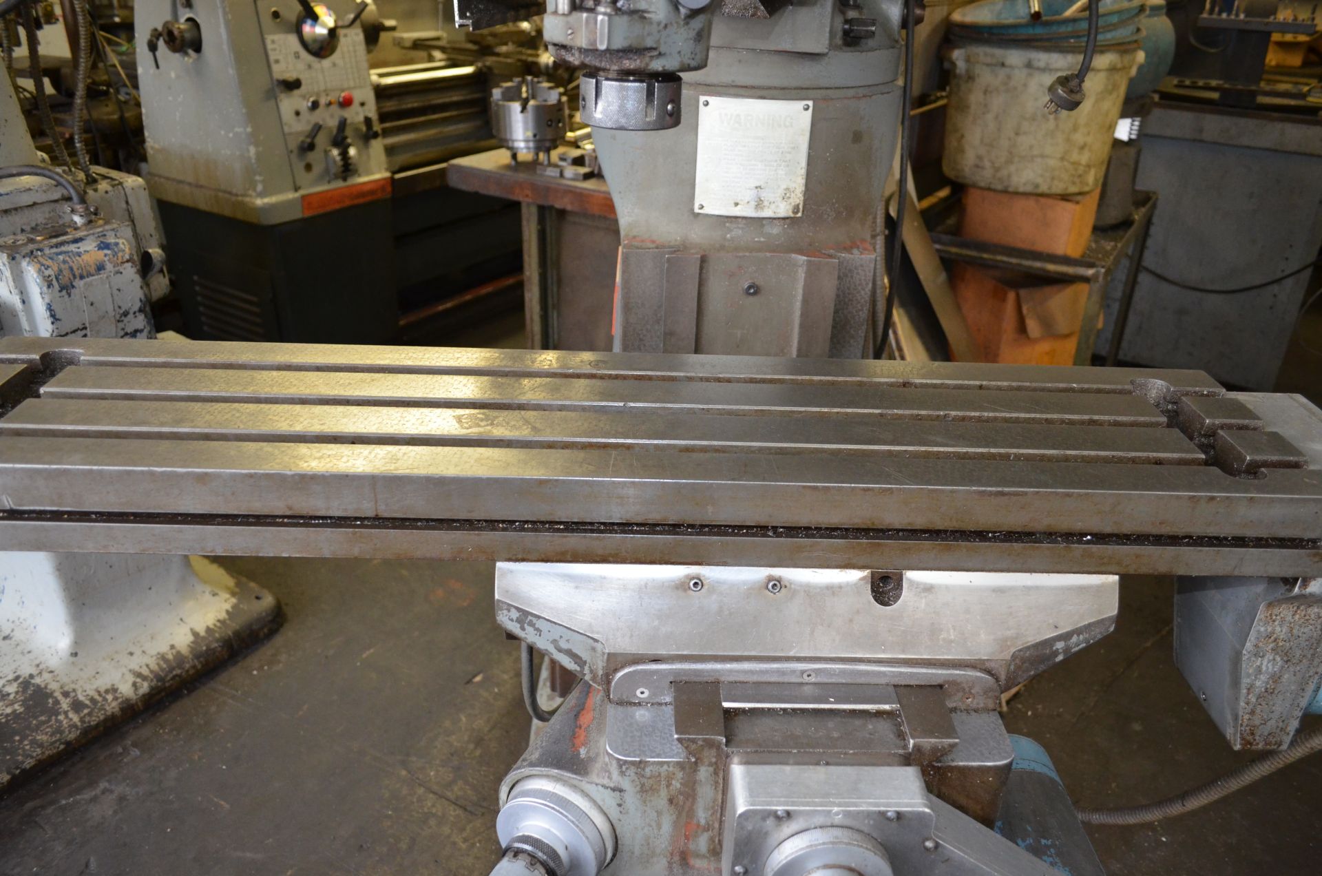 (1) BRIDGEPORT SERIES 1, 2 HP VERTICAL MILLING MACHINE WITH 42" T-SLOT TABLE, POWER TABLE FEED, - Image 7 of 7