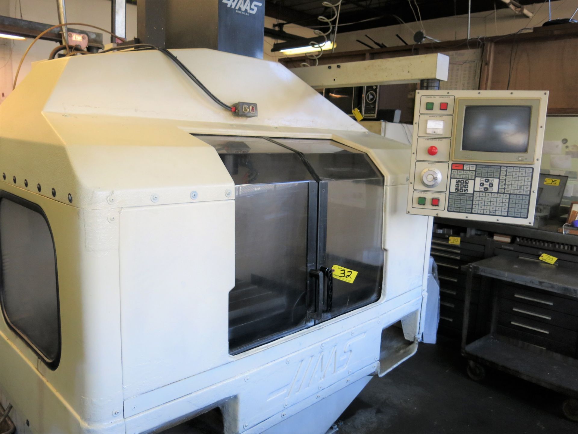 (1) HAAS MDL. VF1 CNC MACHINING CENTER WITH 16 CAT 40 TOOL HOLDING CAROUSEL 26" X 14" T-SLOT