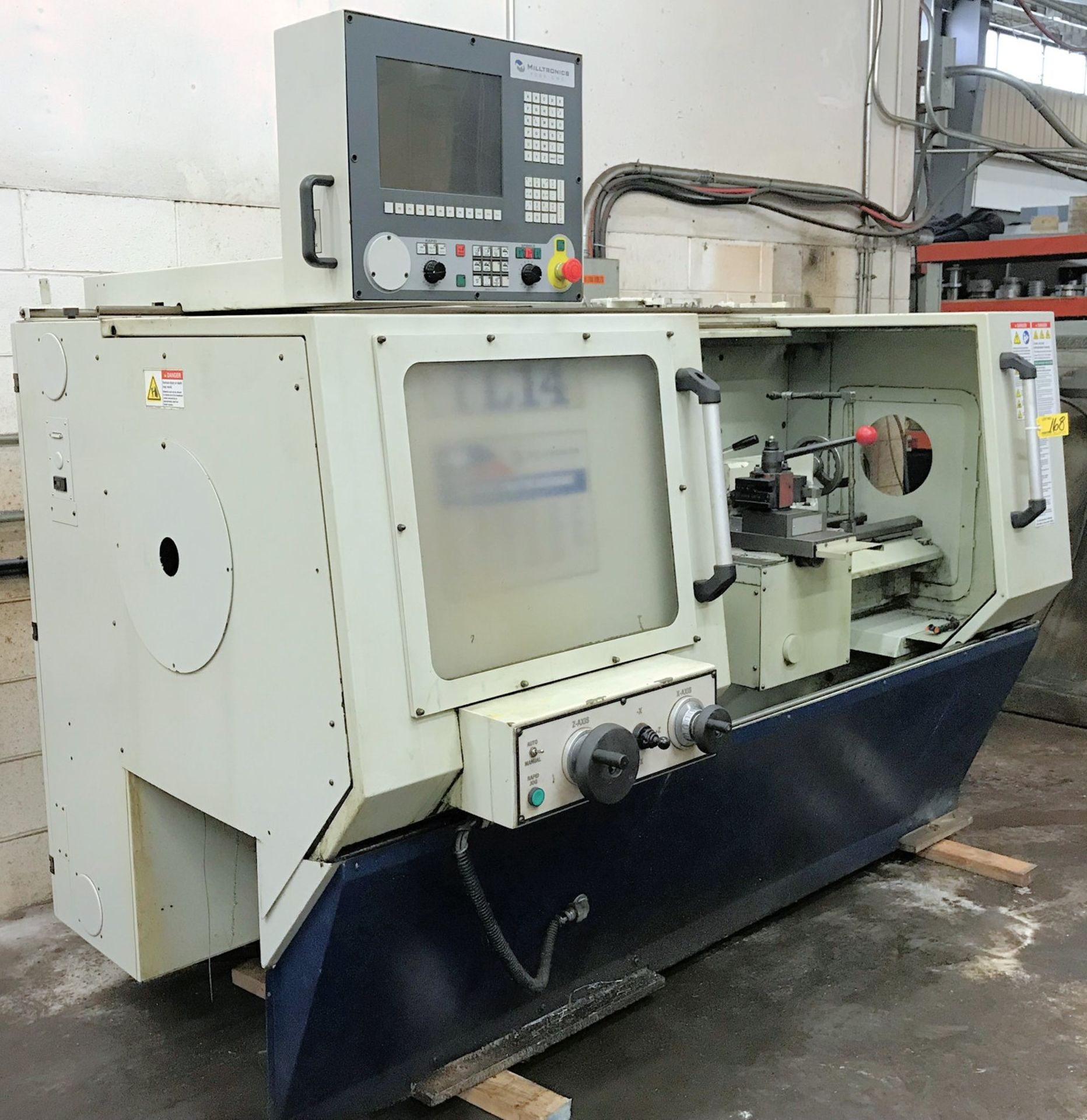 MILLTRONICS TL14 CNC LATHE, 14" SWING OVER BED, 36" BETWEEN CENTERS, 100-3,000 RPM, 12-HP, TOOL - Image 2 of 7