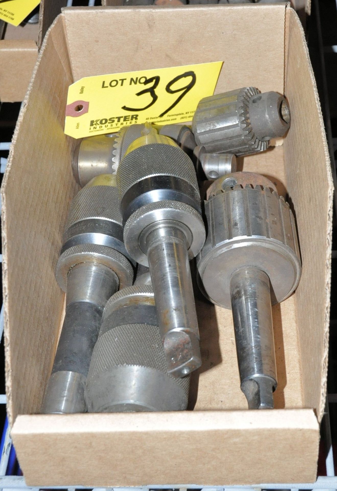 (6) ASSORTED DRILL CHUCKS IN (1) BOX