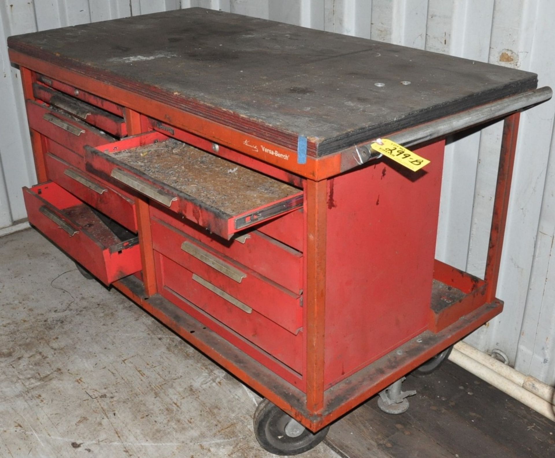 (2) KENNEDY 10-DRAWER PORTABLE TOOLING CABINET/BENCH CARTS, (INSIDE OVERSEAS CONTAINER LOT 301)