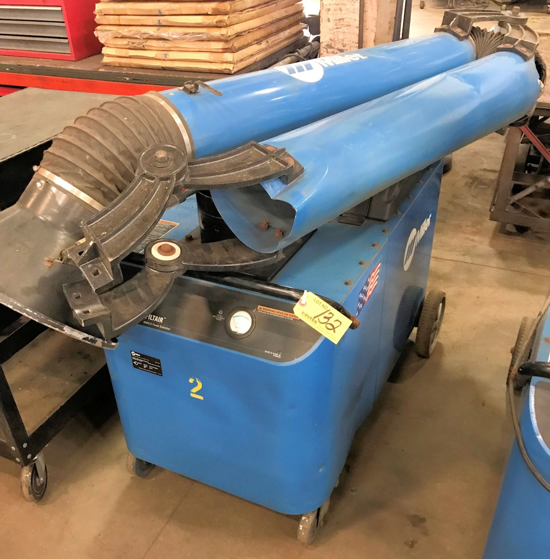 MILLER FILTAIR MWX-D, PORTABLE FUME EXTRACTOR, S/N: LK110161U