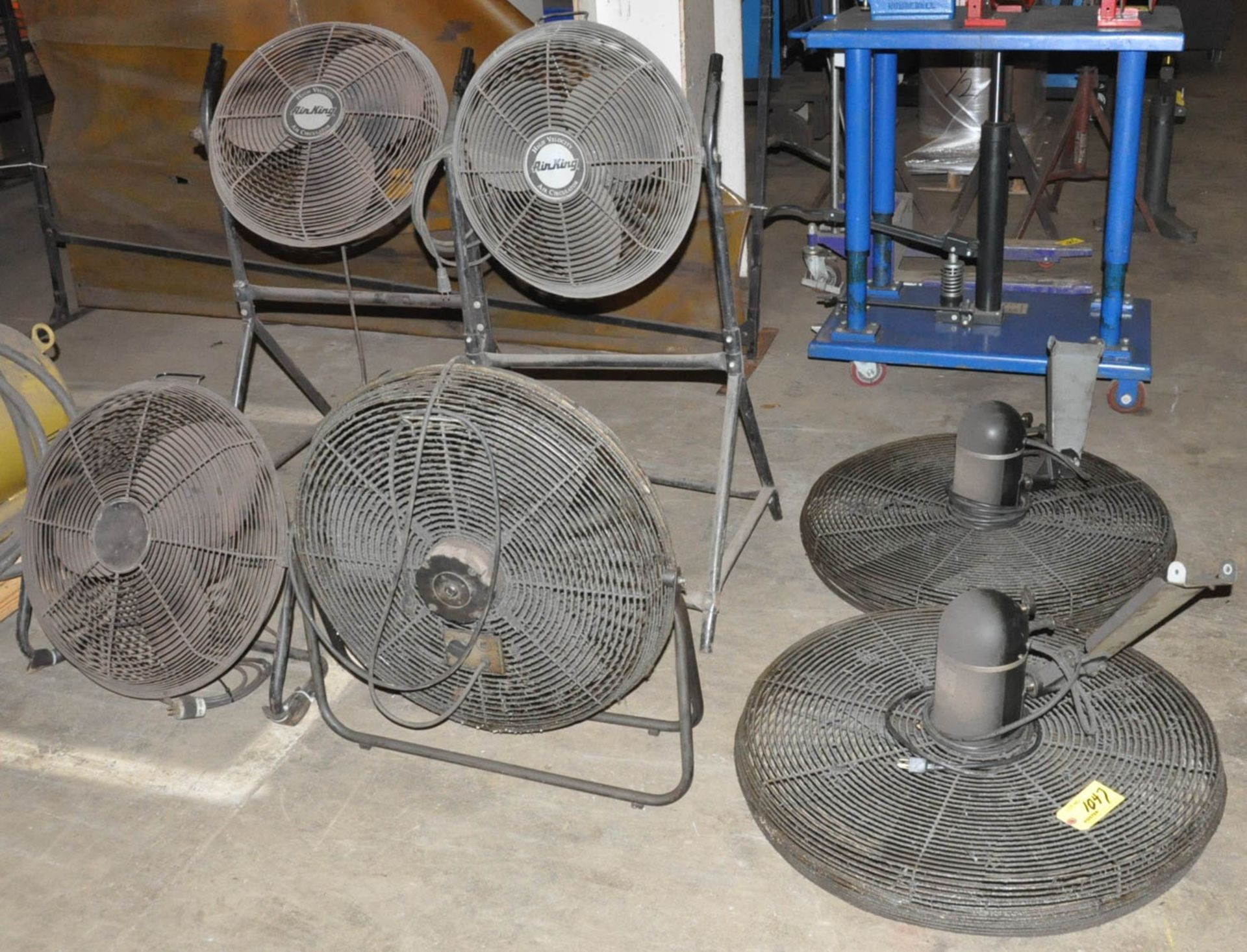 (6) ASST'D WALL MOUNT AND FLOOR BASE SHOP FANS