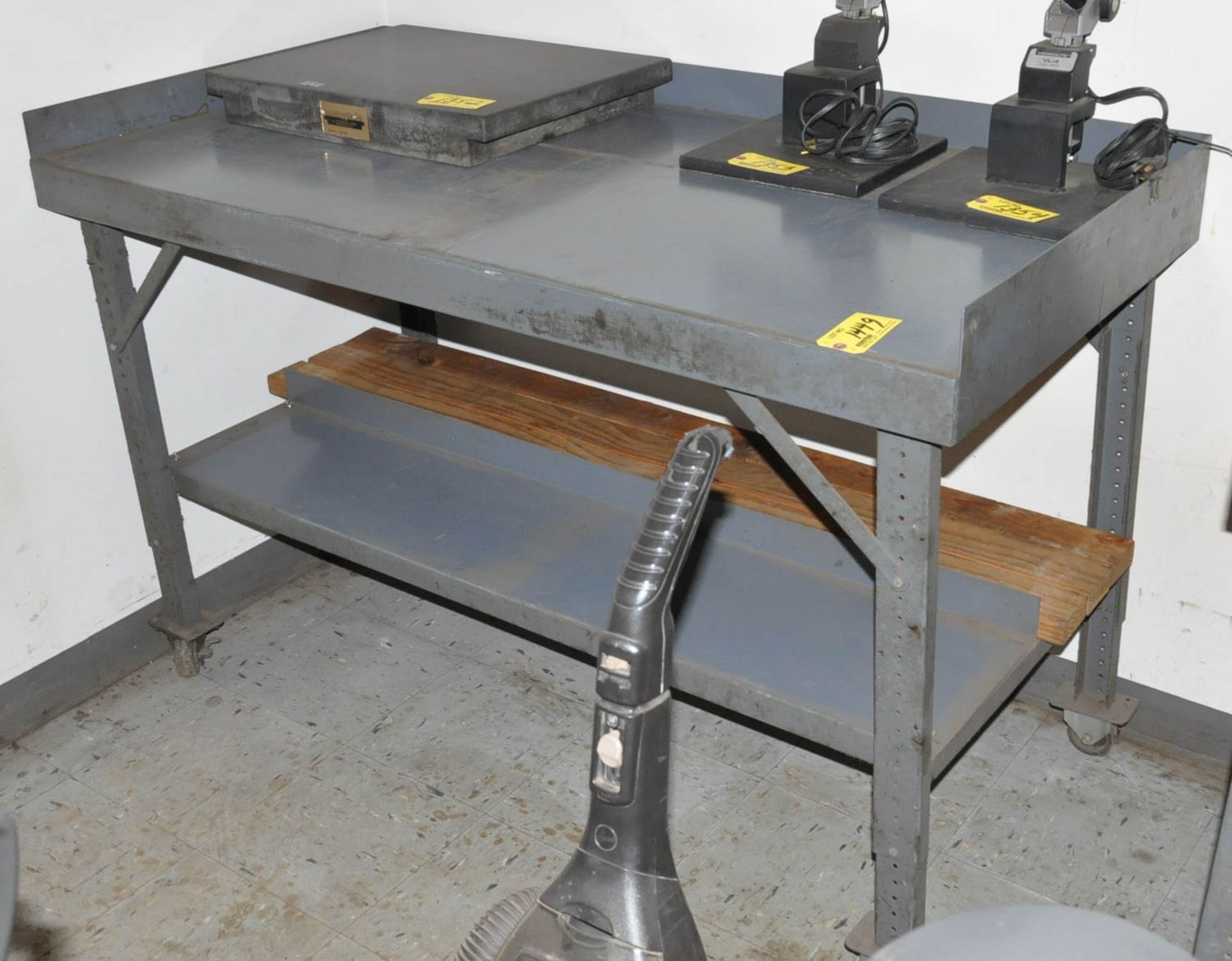 (2) 60" X 30" X 36" PORTABLE WORK BENCHES, (NOT TO BE REMOVED UNTIL EMPTY)