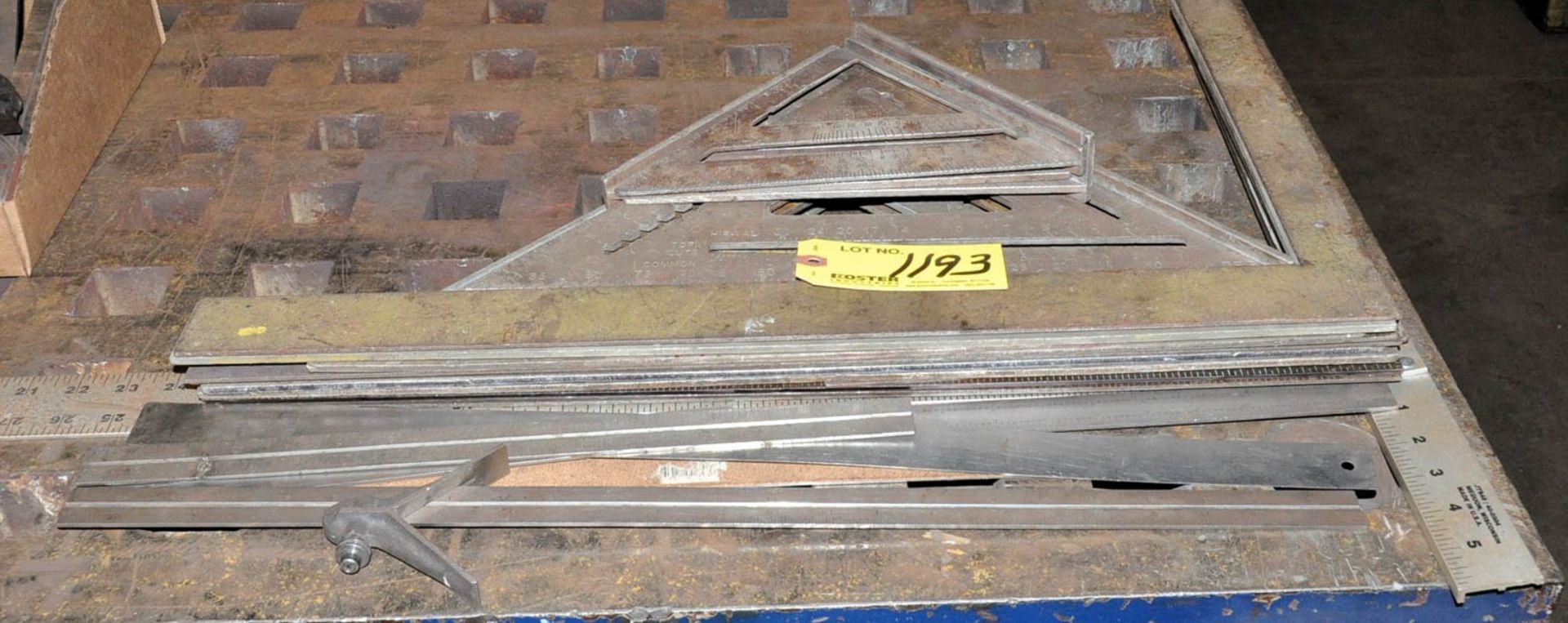 CARPENTER SQUARES, TRIANGLE SQUARES AND STRAIGHT STEEL RULERS - Bild 2 aus 2