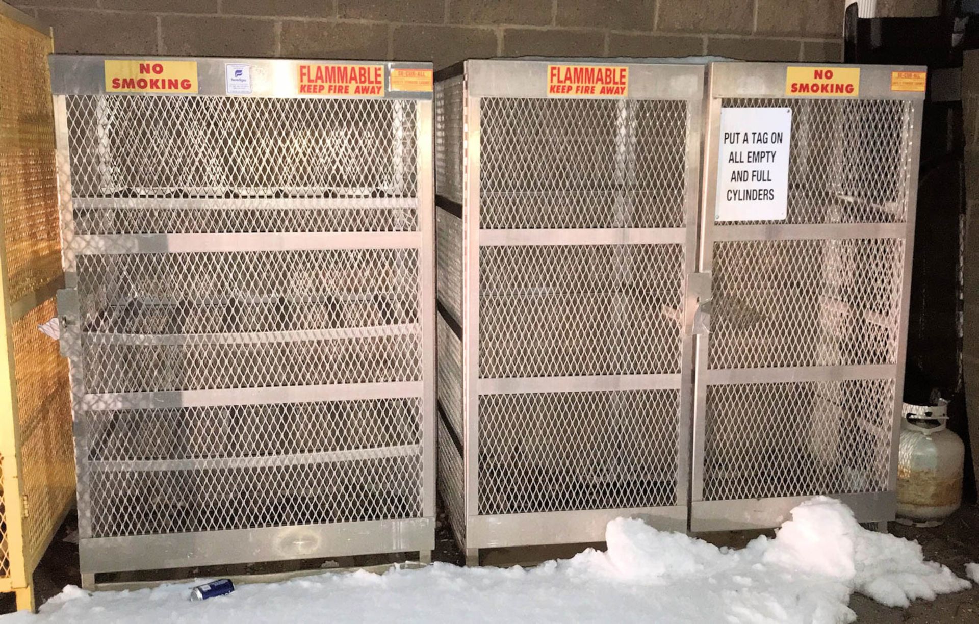 (2) 2-DOOR PROPANE TANK CAGES