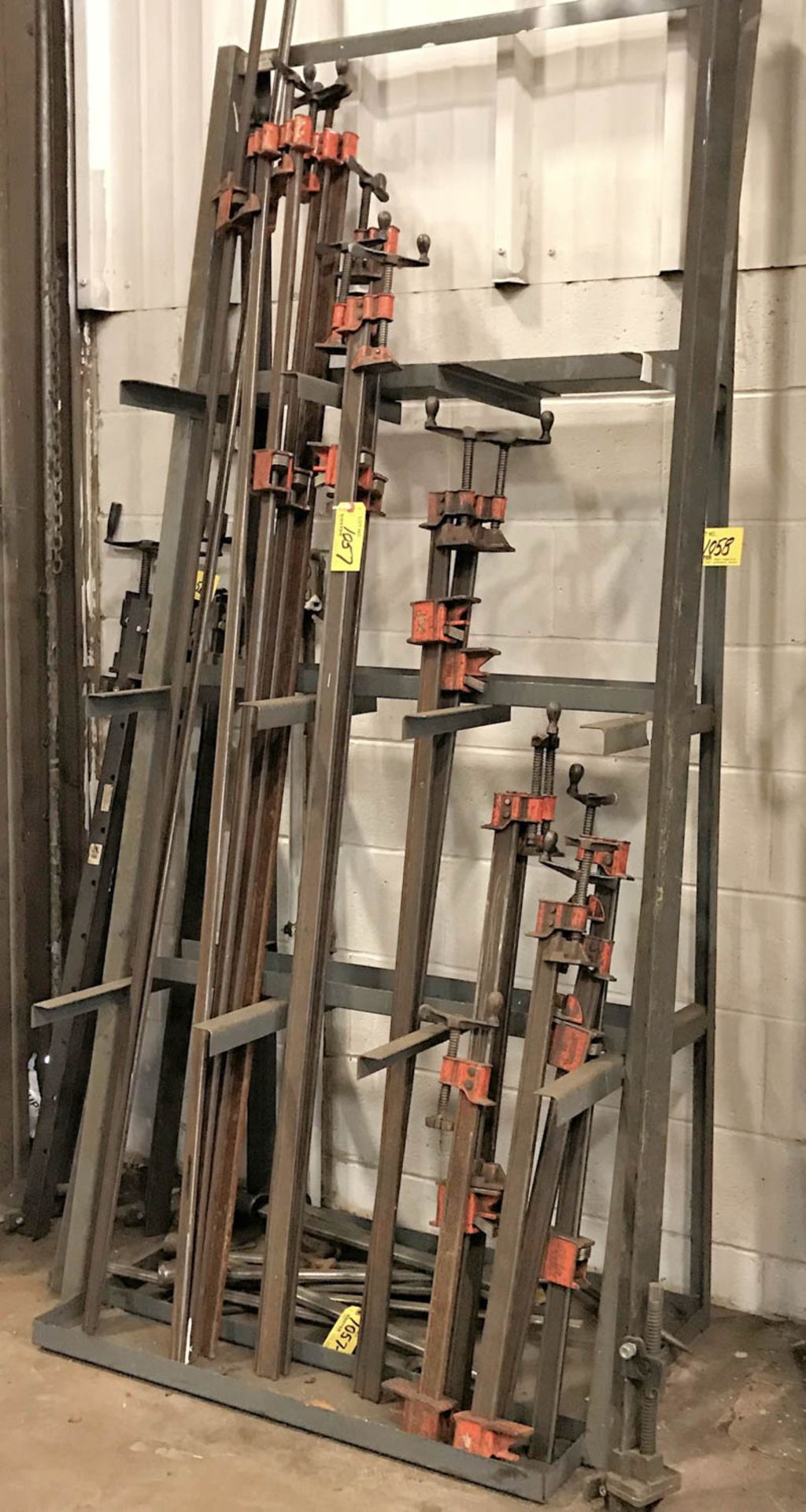 VERTICAL STEEL STOCK RACK, (CONTENTS NOT INCLUDED), (NOT TO BE REMOVED UNTIL EMPTY)