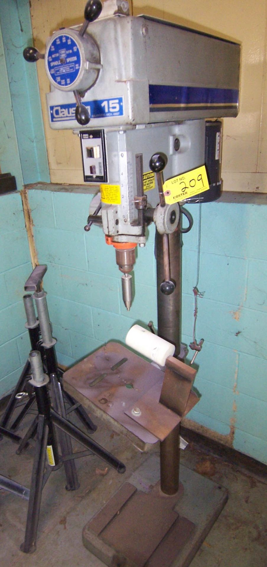 CLAUSING 15" FLOOR TYPE DRILL PRESS [LOCATED AT 130 SALT POINT TURNPIKE, POUGHKEEPSIE, NY]