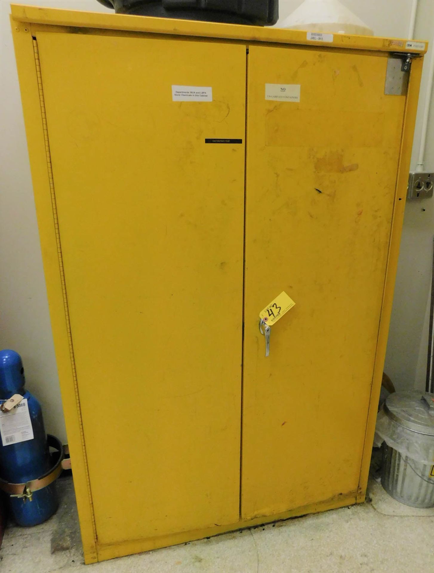 2-DOOR FIRE PROOF CHEMICAL STORAGE CABINET (NO CONTENTS) [LOCATED AT 2455 SOUTH ROAD (ROUTE 9), POU