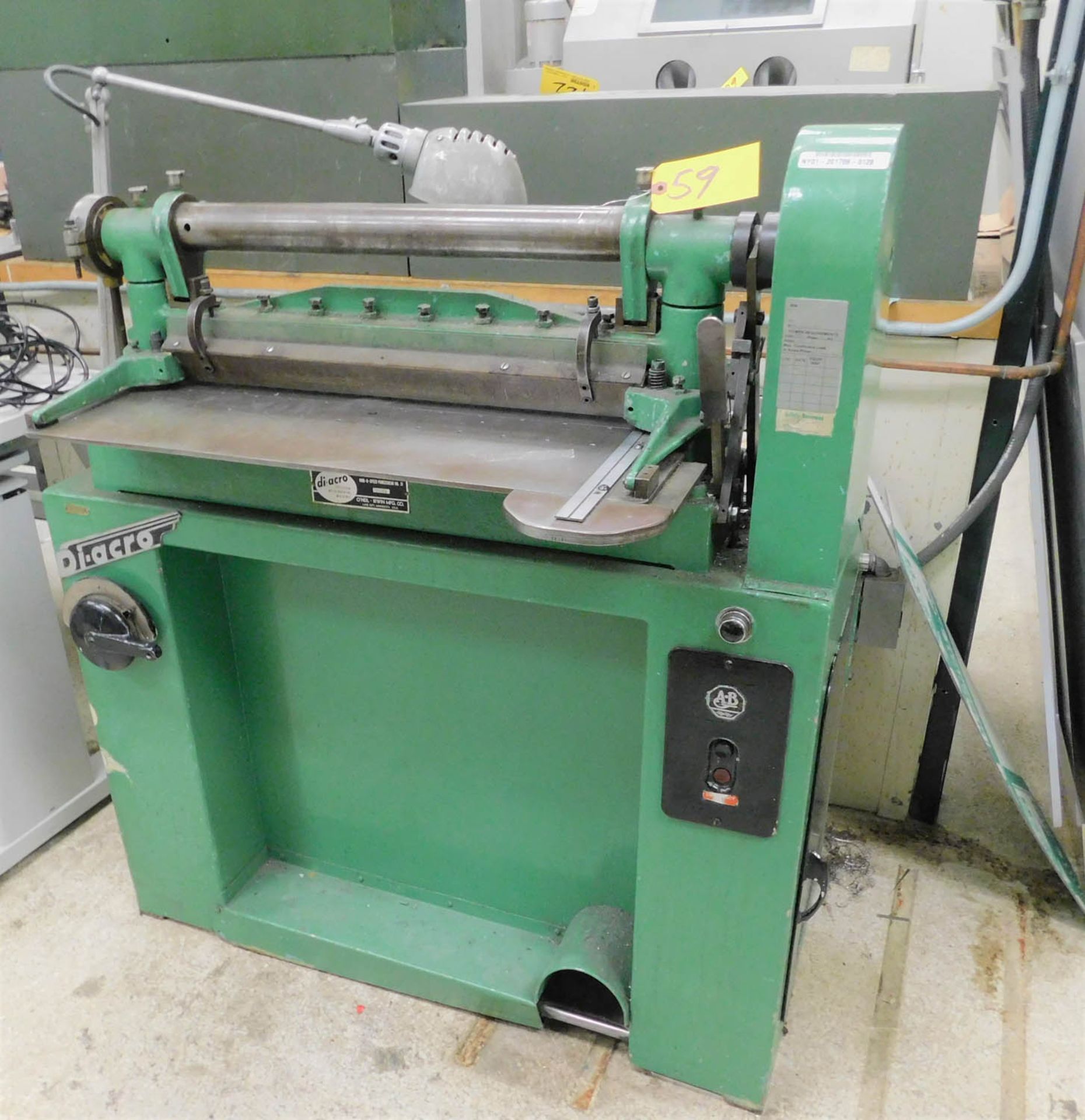 DI-ACRO VARI-O-SPEED POWER SHEAR NO. 24 24" X 16GA POWER SHEAR, S/N: 2089 [LOCATED AT 2455 SOUTH RO