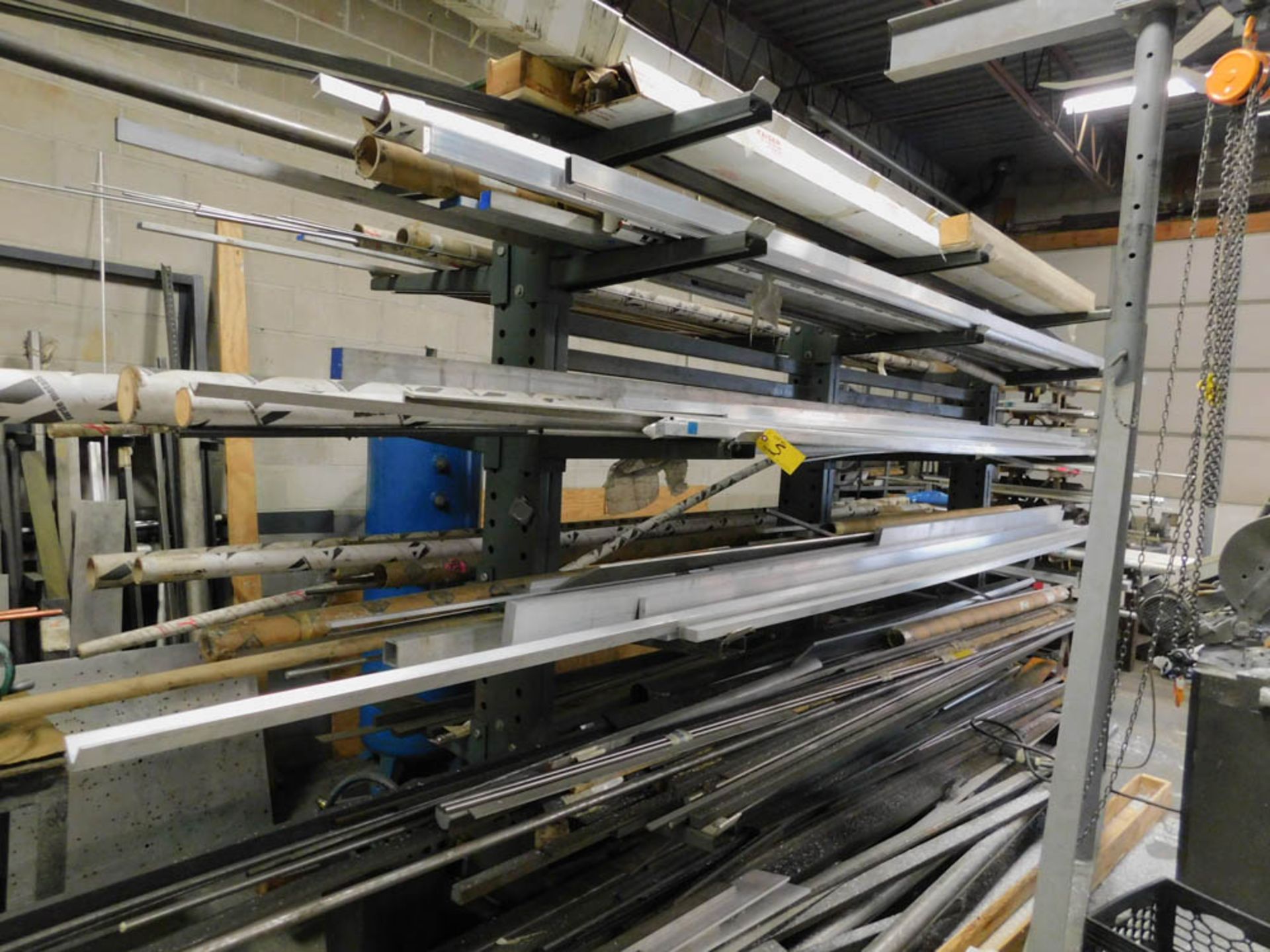 (2) SECTIONS OF CANTILEVER RACK 96" HIGH WITH 24" FINGERS (NO CONTENTS)