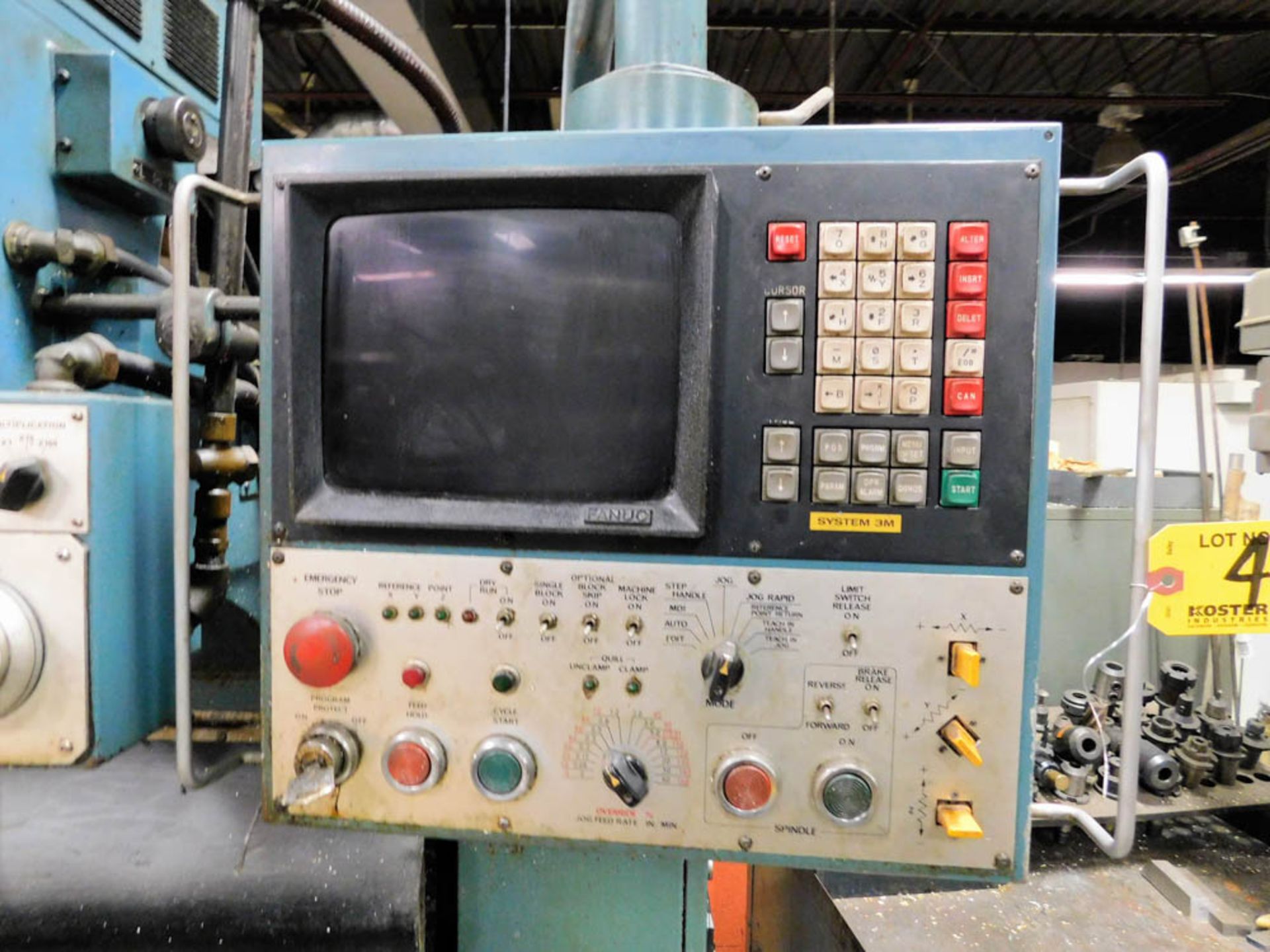 YUASA ENSHU ACCU-MILL MDL. AM-1547 CNC VERTICAL MILLING MACHINE, 13-1/2"X40" TABLE, FANUC SYSTEM 3M - Image 2 of 7