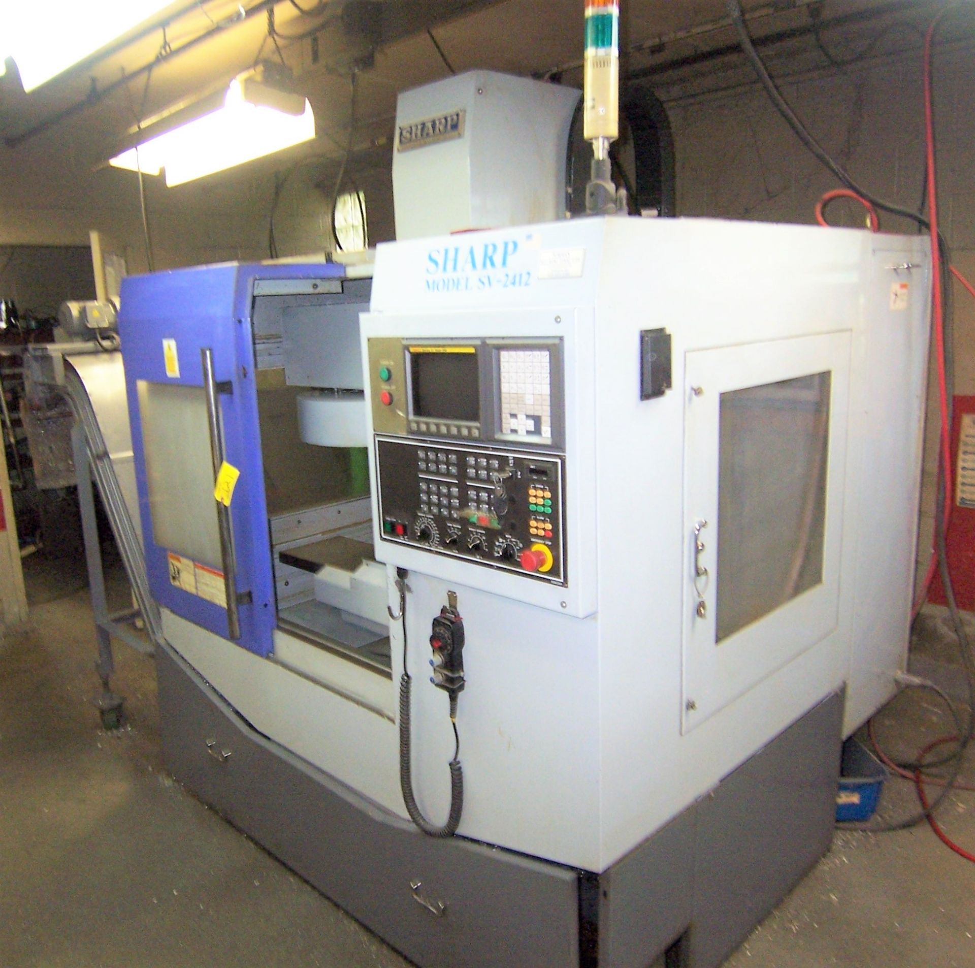 SHARP MDL. SV24125 CNC VERTICAL MACHINING CENTER WITH 16-POSITION AUTOMATIC TOOL CHANGER, 12" X 27- - Image 2 of 5