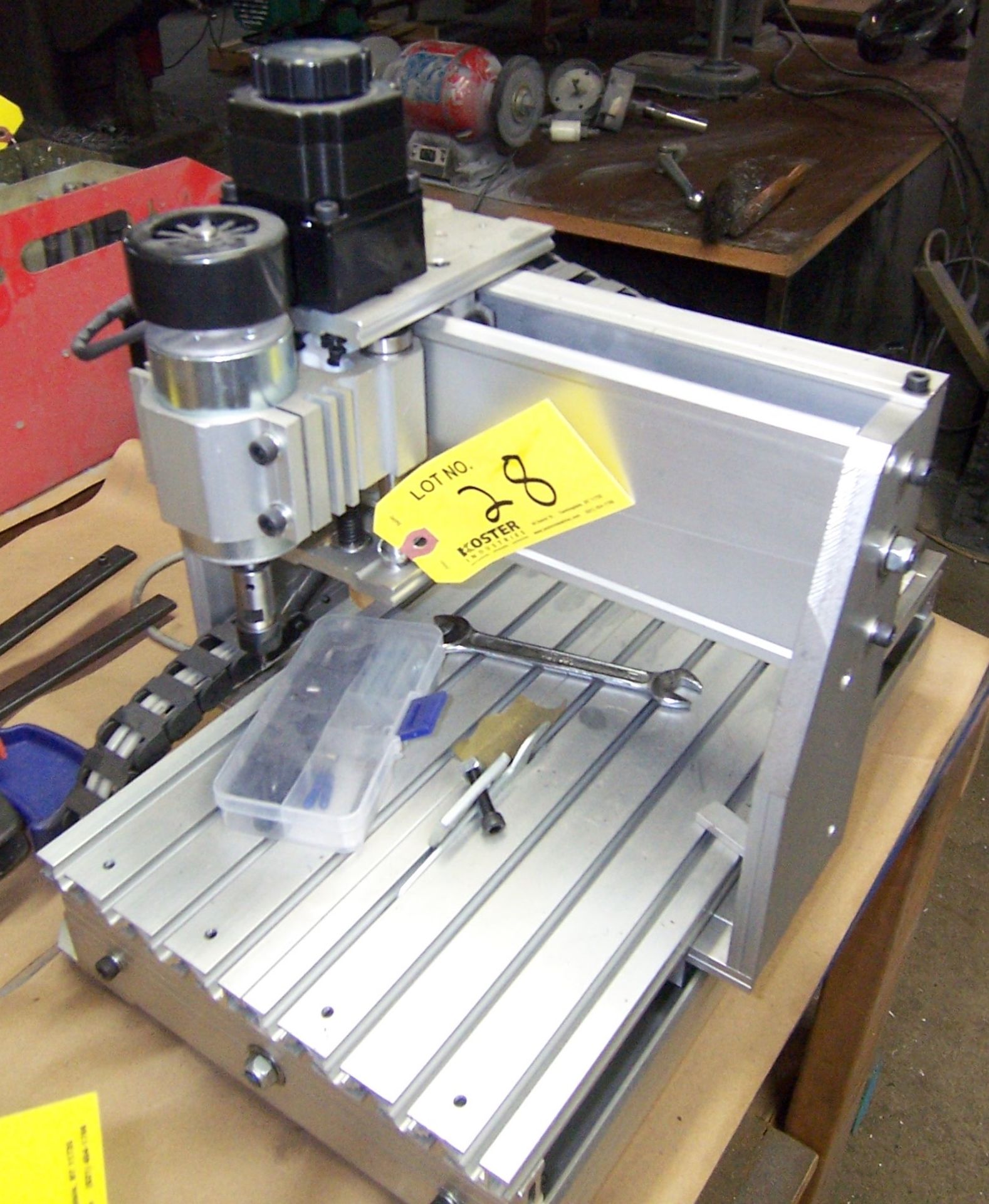 MINI CNC ENGRAVER WITH T-D AXIS CONTROLLER, 3-JAW ATTACHMENT