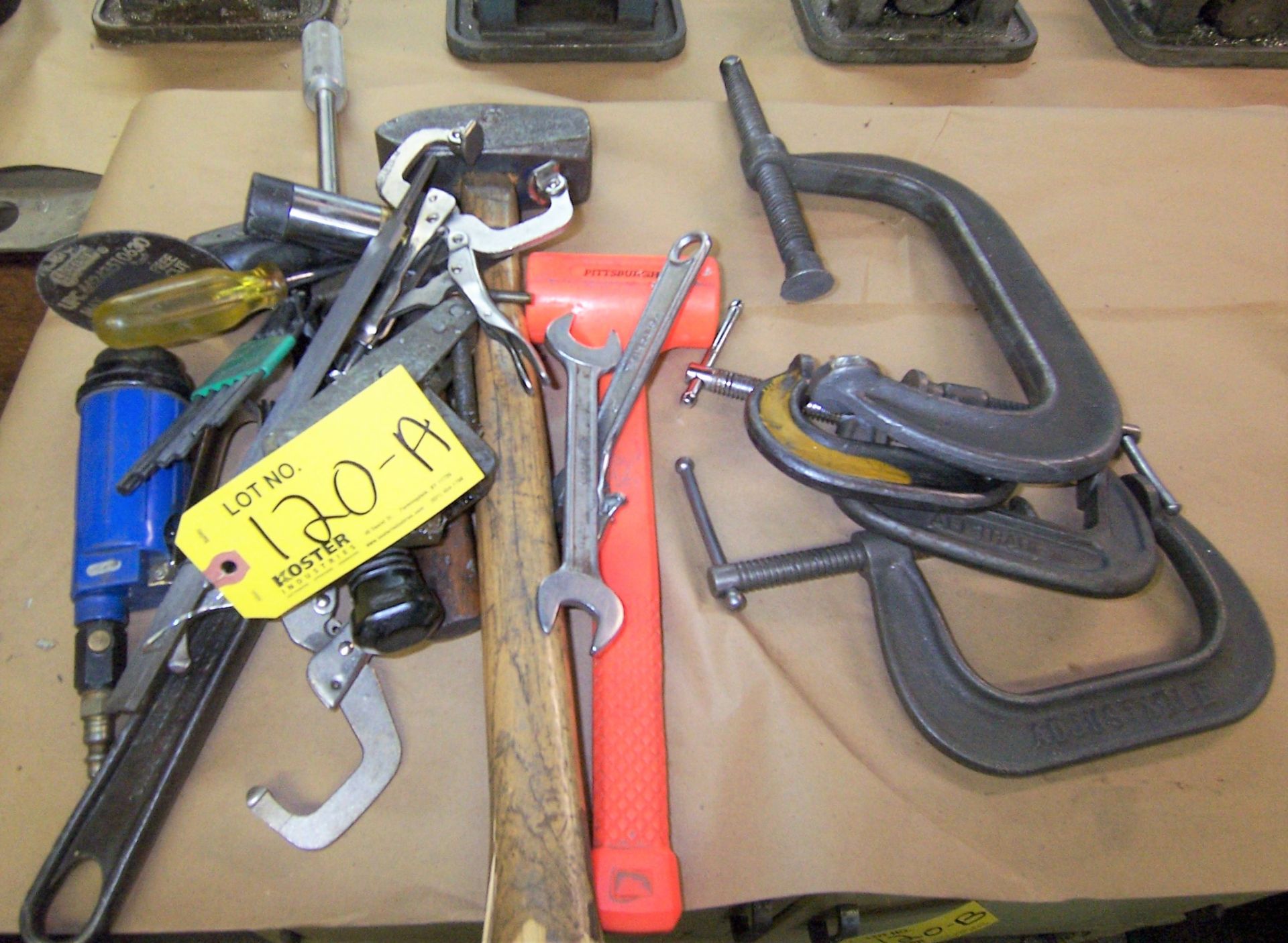 LOT OF HAND TOOLS & C-CLAMPS