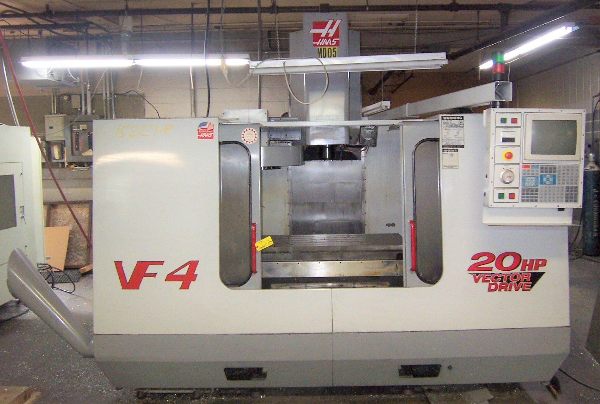 HAAS MDL. VF4 CNC VERTICAL MACHINING CENTER WITH 20-POSITION AUTOMATIC TOOL CHANGER, 20 HP VECTOR - Image 5 of 5