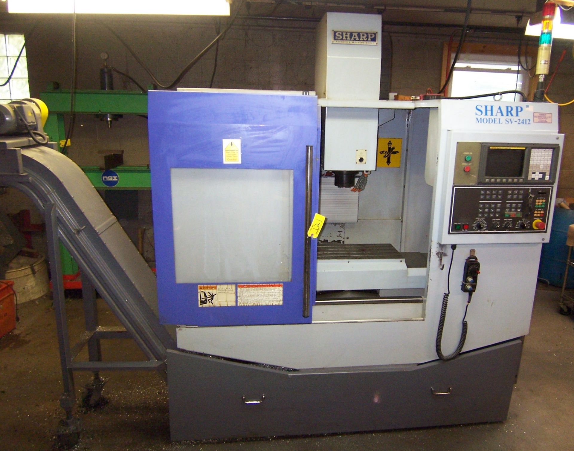 SHARP MDL. SV24125 CNC VERTICAL MACHINING CENTER WITH 16-POSITION AUTOMATIC TOOL CHANGER, 12" X 27- - Image 5 of 5