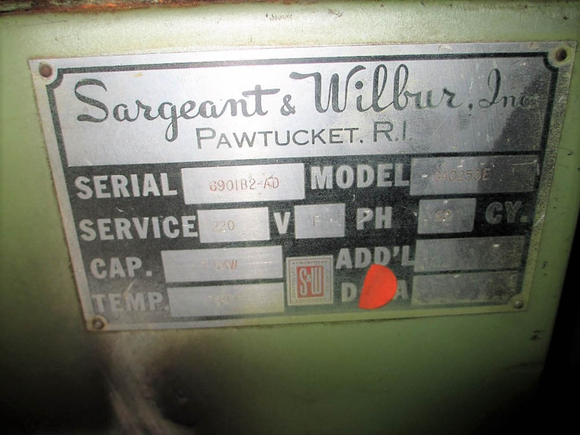 SARGEANT & WILBUR 8" WIDE BELT SOLDERING ANNEALING OVEN / CONVEYOR BELT FURNACE, 230V/3PH/60HZ, BELT - Image 7 of 7