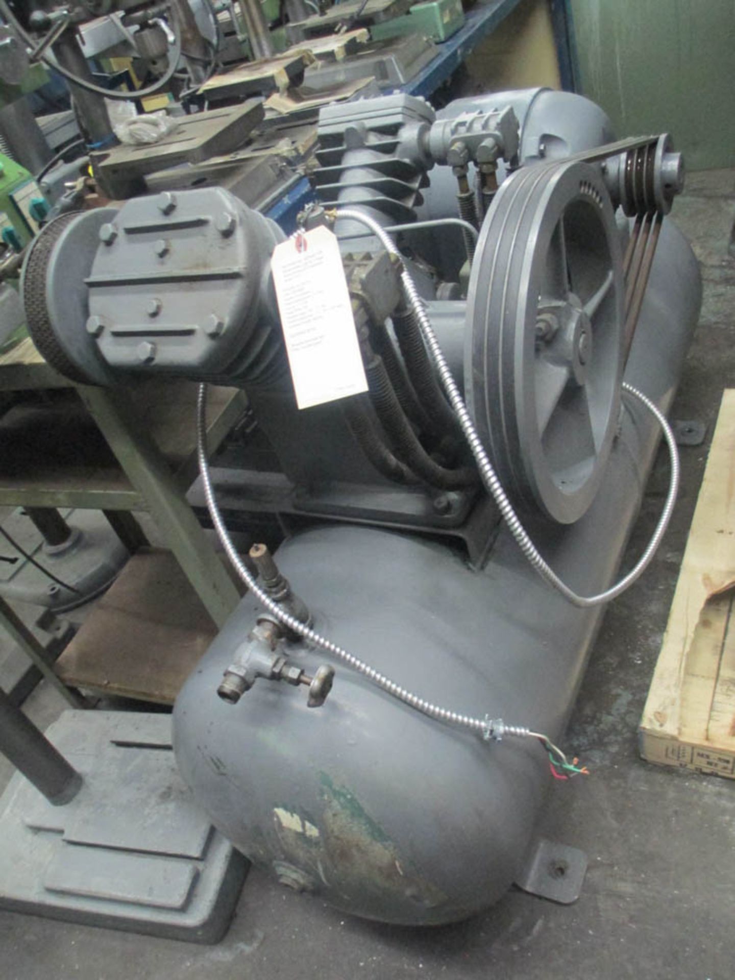 INGERSOLL RAND MDL. 253 5HP RECIPROCATING TYPE 30, 2-STAGE PISTON DRIVEN AIR COMPRESSOR, NUMBER OF - Image 2 of 4