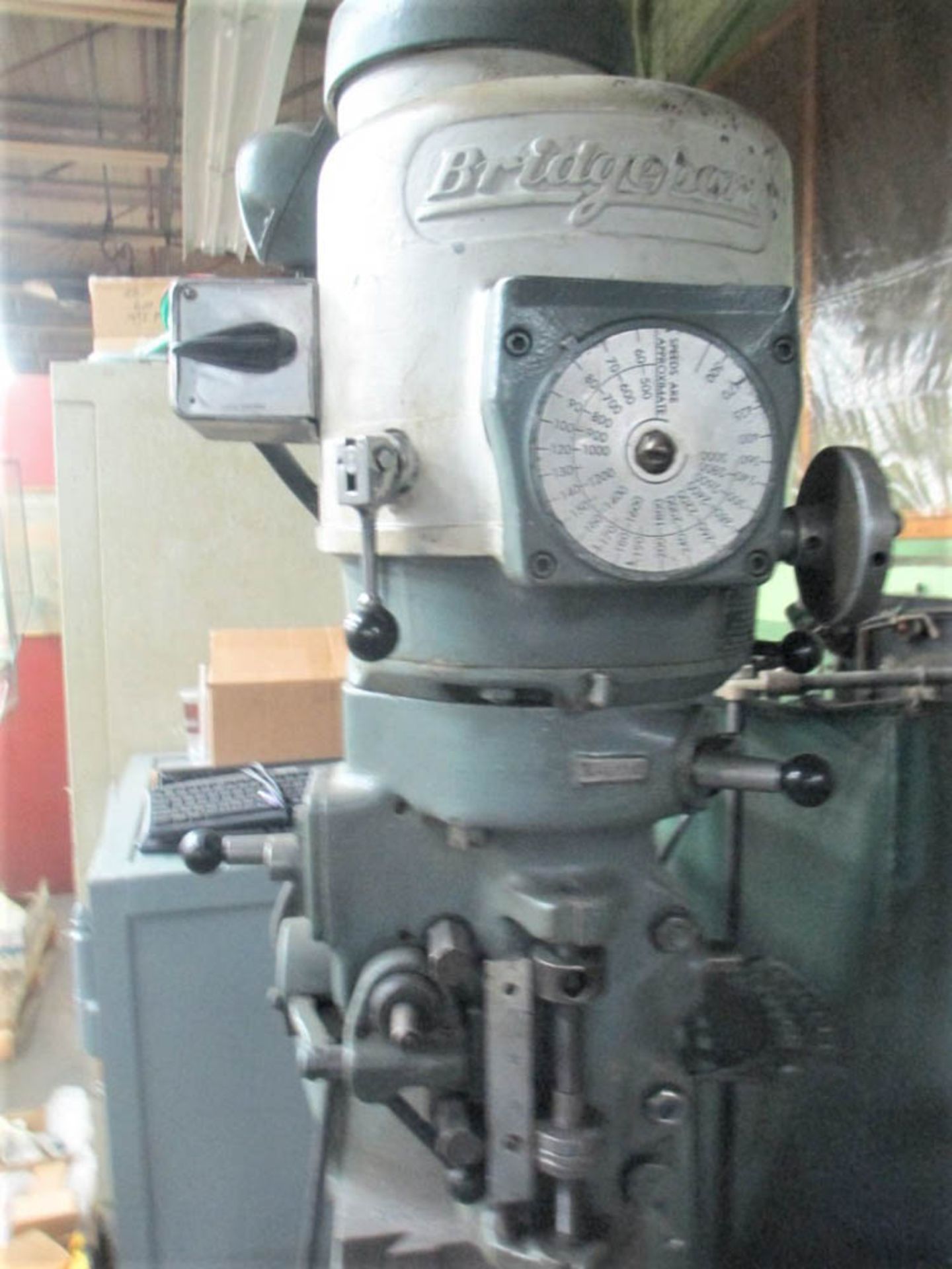 BRIDGEPORT MDL. BR2J 1-1/2 HP VERTICAL RAM TYPE TURRET MILLING MACHINE, TABLE SIZE: 9" X 48", - Image 3 of 6