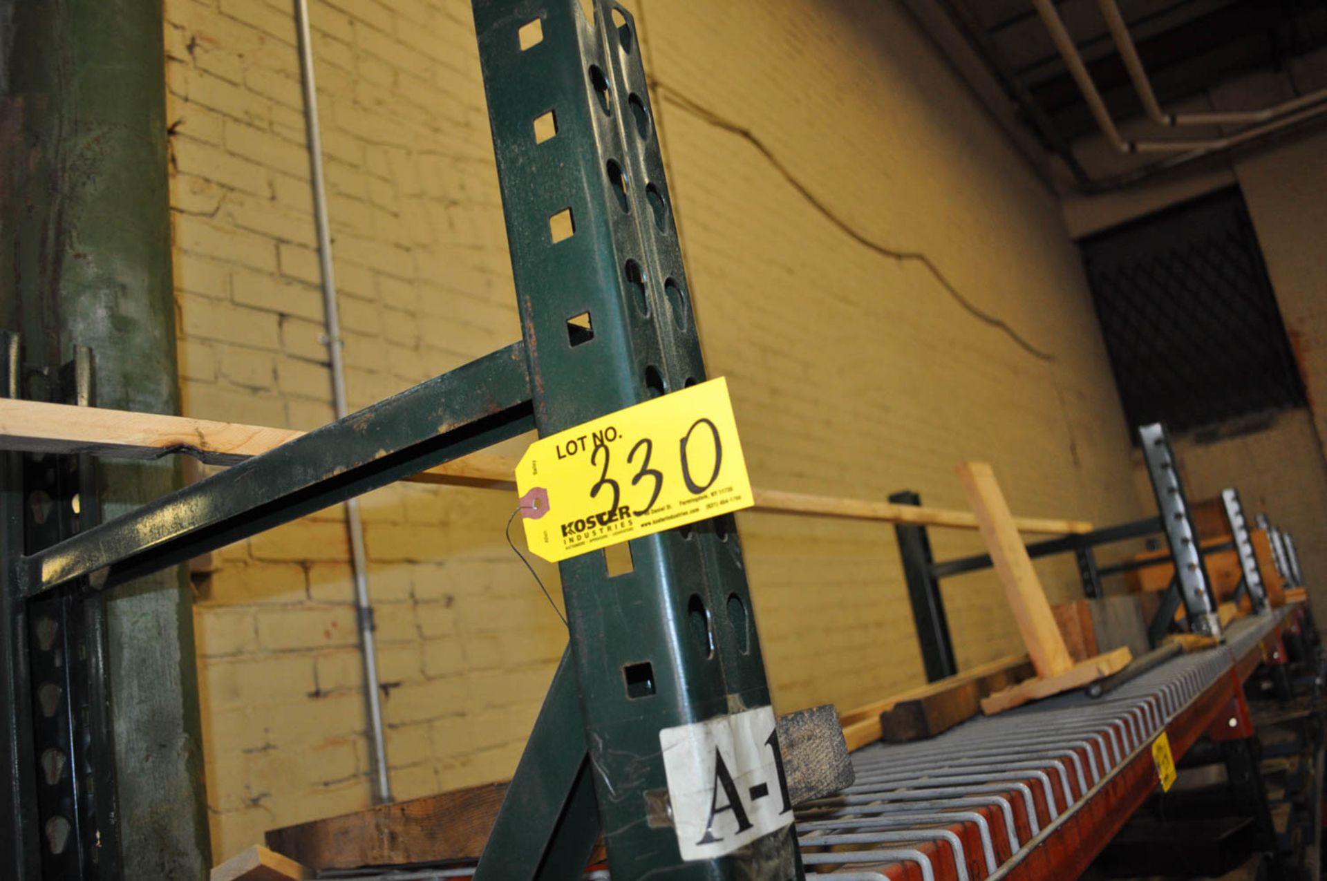 ROW OF TEAR DROP TYPE HEAVY DUTY PALLET RACKING, [6] 7' HIGH X 24" DEEP UPRIGHTS, [40] 6' CROSS - Image 2 of 2