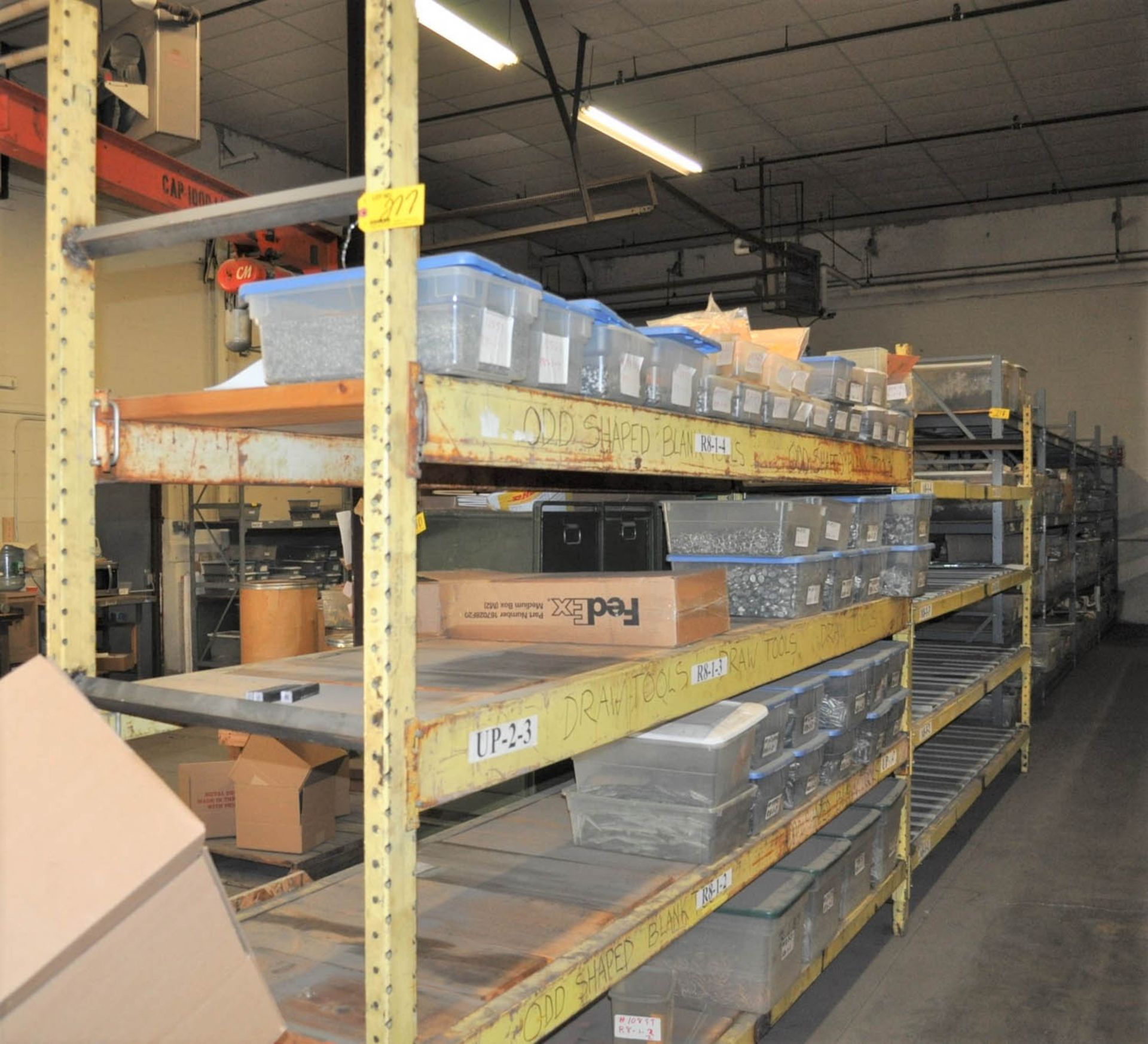 [2] SECTIONS OF 8' HIGH X 28-1/2" DEEP X 10' LONG PALLET RACKS (YELLOW)