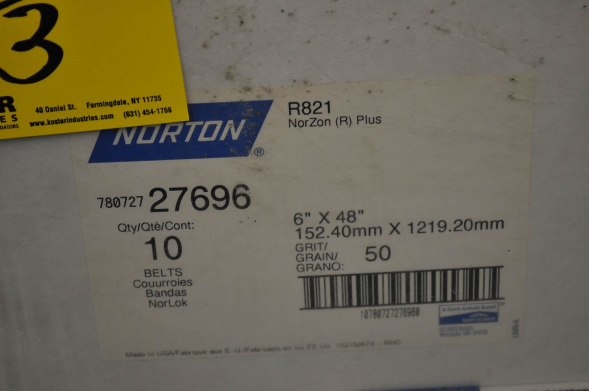 [4] BOXES OF NORTON 6" X 48" 50X SANDING BELTS - Image 2 of 2