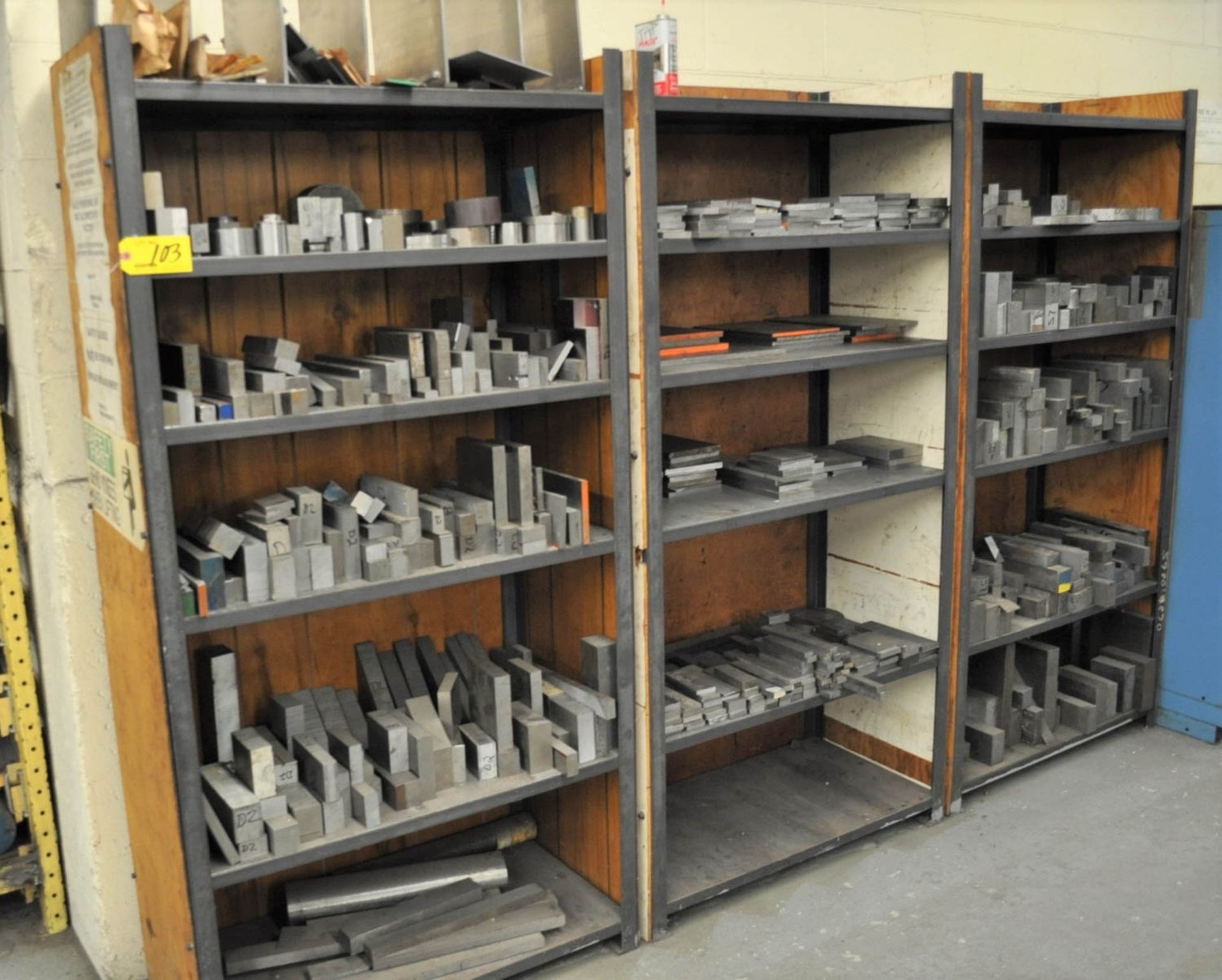 [3] STEEL SHELVES WITH ASSORTED TOOL STEEL & COLD ROLL STEEL - Image 2 of 2