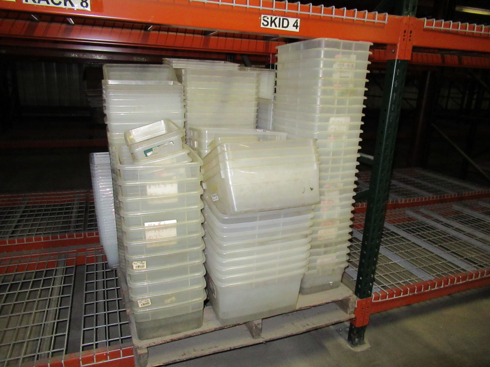 (3) SKIDS OF PLASTIC BINS, (1) SKID OF LIDS - Image 2 of 3