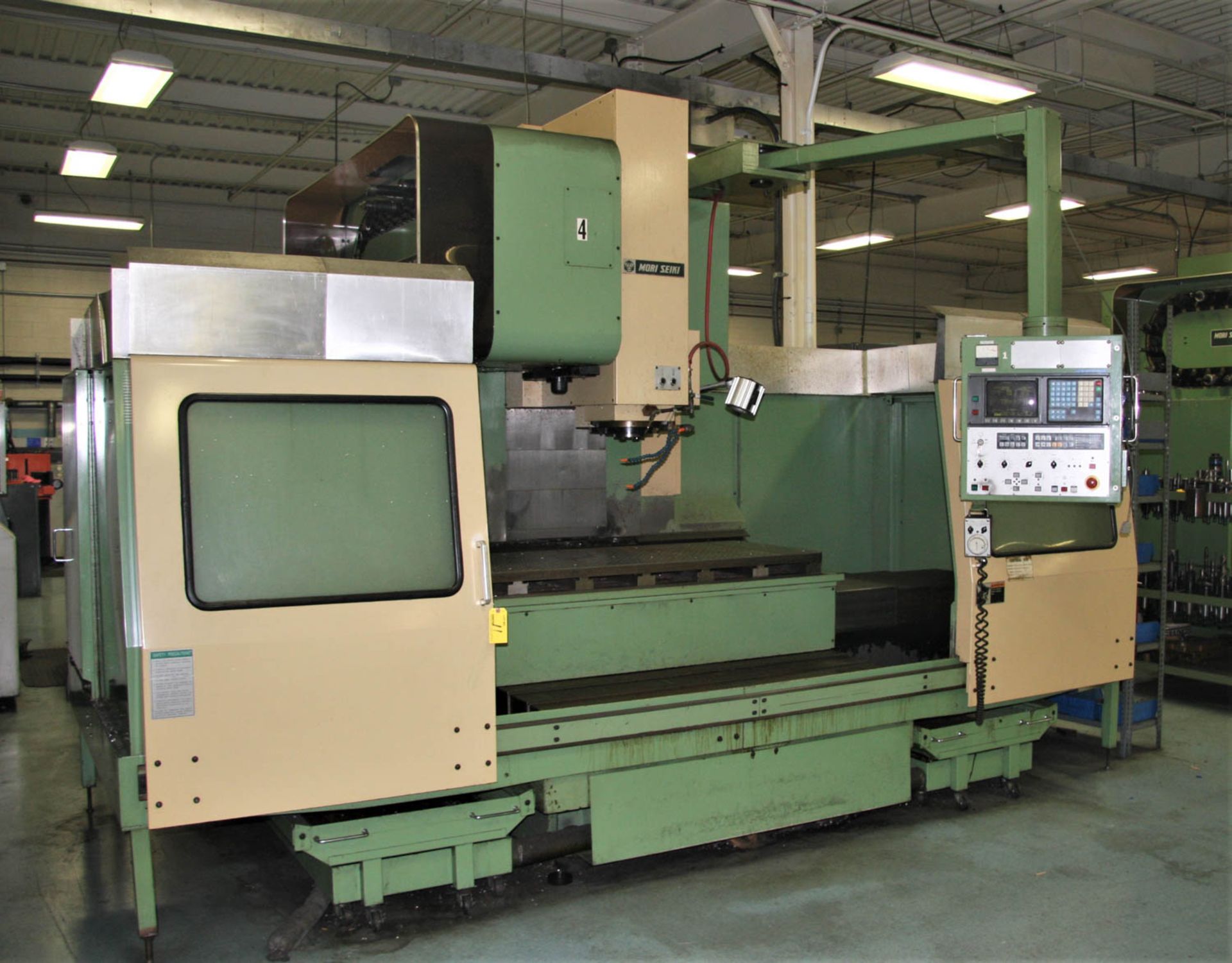 MORI SEIKI MV-65/50 VERTICAL MACHINING CENTER, #50 TAPER, 27-1/2" X 67" TABLE WITH SUB-TABLE,