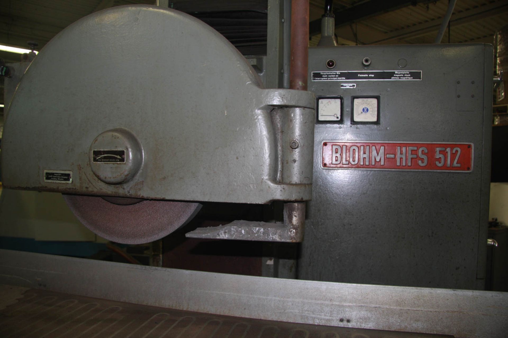 BLOHM HFS512 HYDRAULIC FEED SURFACE GRINDER, 19-1/2" X 47-1/2" ELECTROMAGNETIC CHUCK, COOLANT, - Image 5 of 10