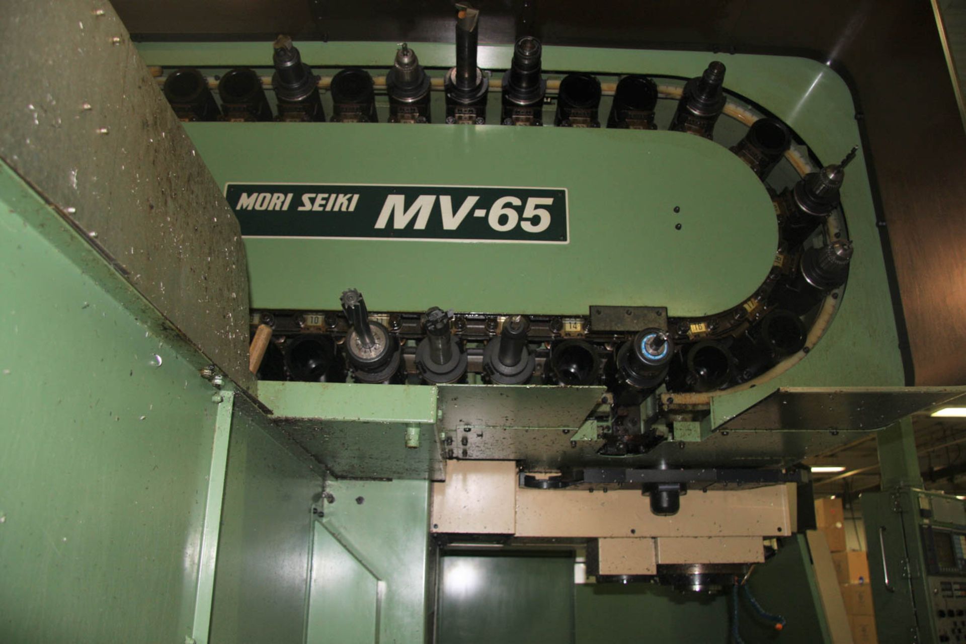 MORI SEIKI MV-65/50 VERTICAL MACHINING CENTER, #50 TAPER, 27-1/2" X 67" TABLE WITH SUB-TABLE, - Image 5 of 10