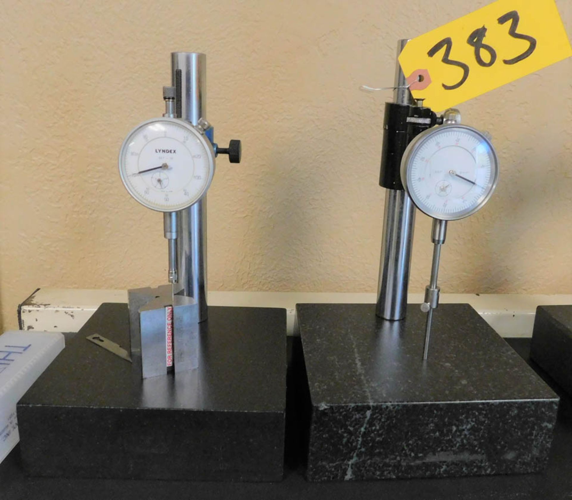 [2] DIAL INDICATOR STANDS, WITH GRANITE BASES