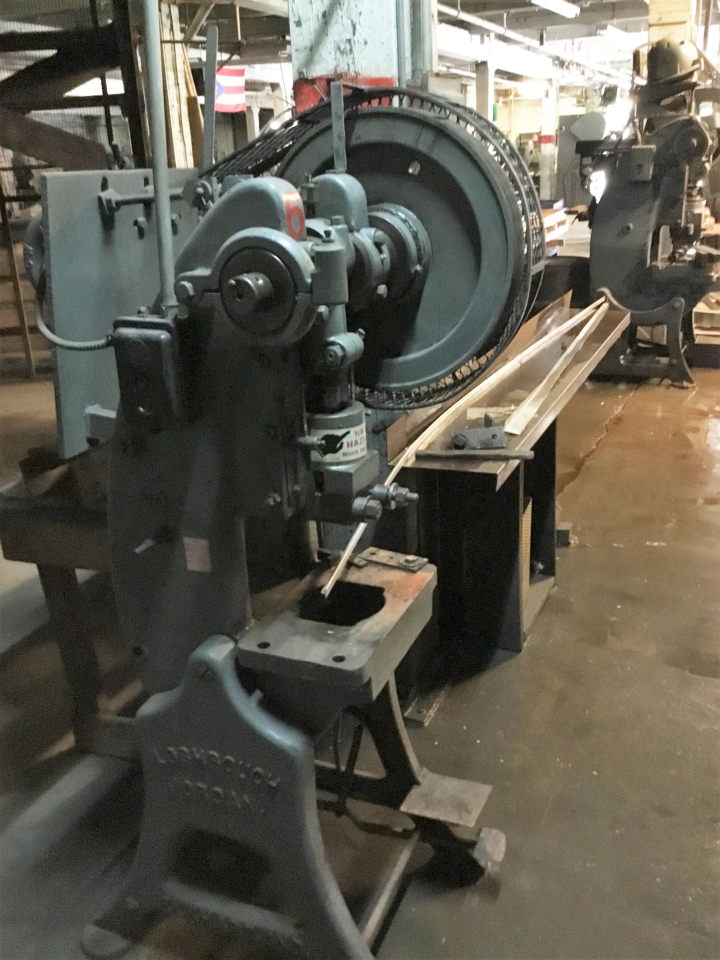 #2 L & J 20 TON FLYWHEEL TYPE OBI PRESS, WITH 10-1/2” X 17-3/4” BED, FOOT PEDAL CONTROLS & - Image 2 of 2