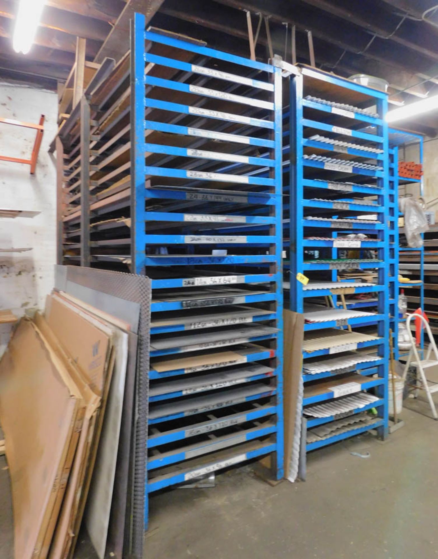 (2) SECTIONS OF RACKING WITH CONTENTS